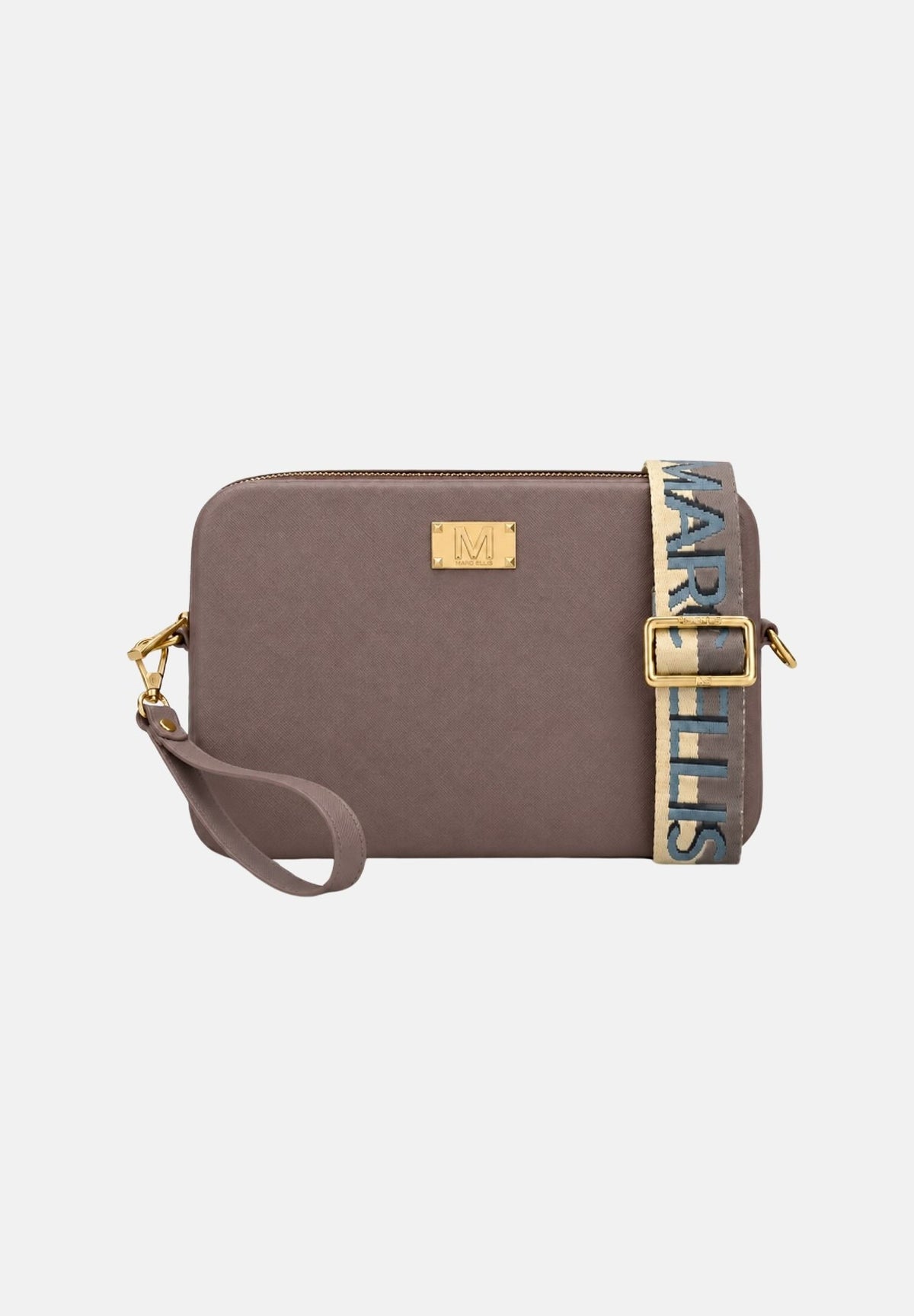 MARC ELLIS Borsa a tracolla FLAT-FLOWE choccolate light-marrone chiaro per donna con elegante finitura liscia gommata FLAT-FLOWE-27 CHLIGO MARC ELLIS