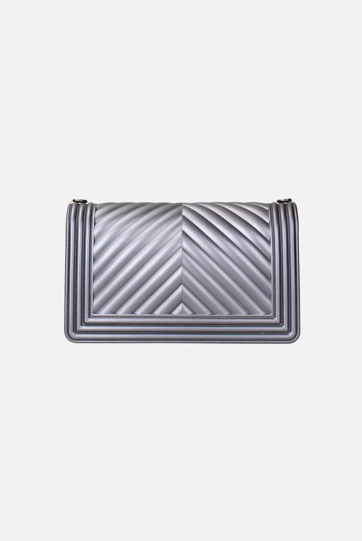 MARC ELLIS Borsa a tracolla FLAT M grigio canna di fucile da donna con lavorazione chevron FLAT-M-27 GUMEMA MARC ELLIS