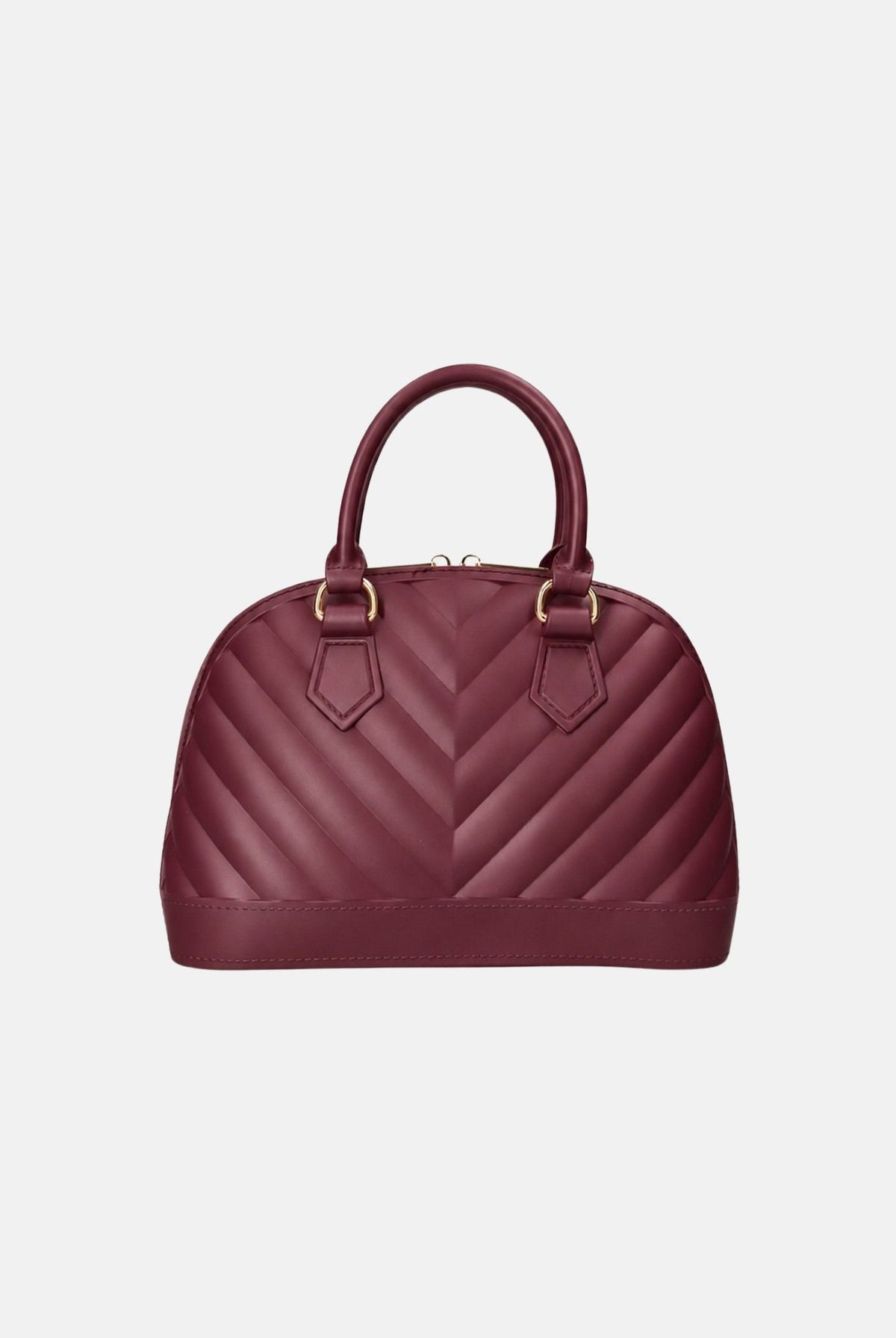 MARC ELLIS Borsa a mano FLAT MAYA M bordeaux per donna con elegante lavorazione trapuntata a chevron FLAT-MAYA-M27 BUMAGO MARC ELLIS
