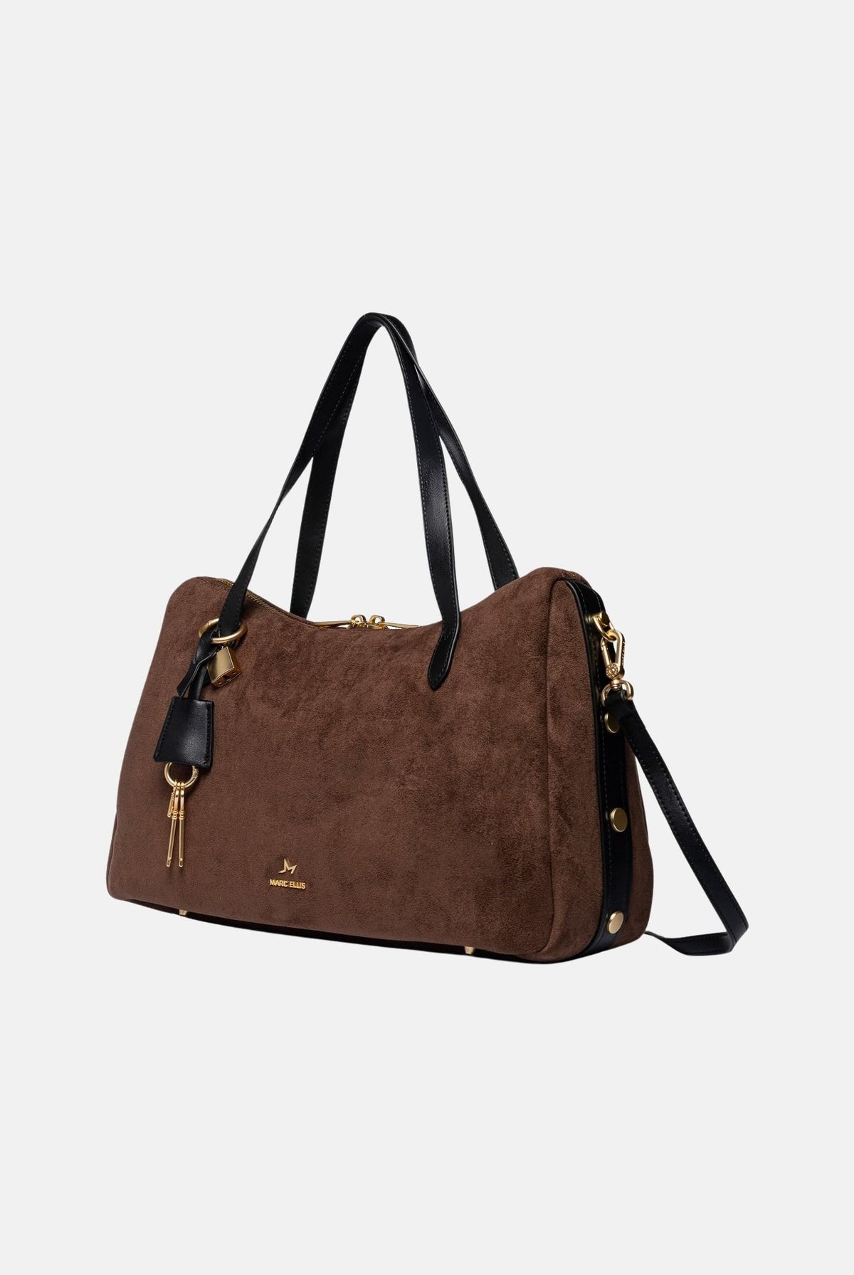 MARC ELLIS Borsa a spalla ROBYNNE-KEYCH marrone cioccolato per donna con morbida texture scamosciata ROBYNNE-KEY CH MARC ELLIS