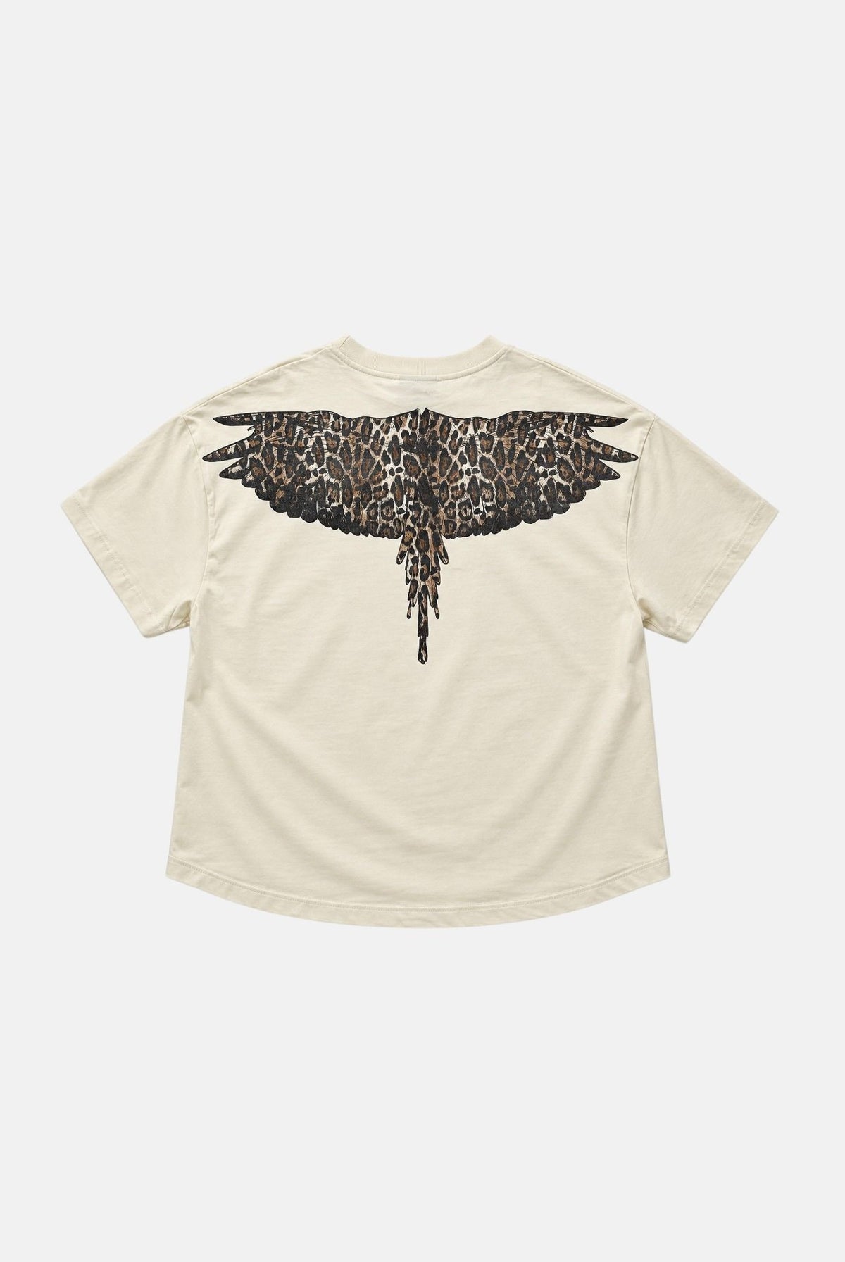 MARCELO BURLON COUNTY OF MILAN T-shirt manica corta color latte per donna con logo animalier sul petto 26ICM30240 LA MARCELO BURLON COUNTY OF MILAN