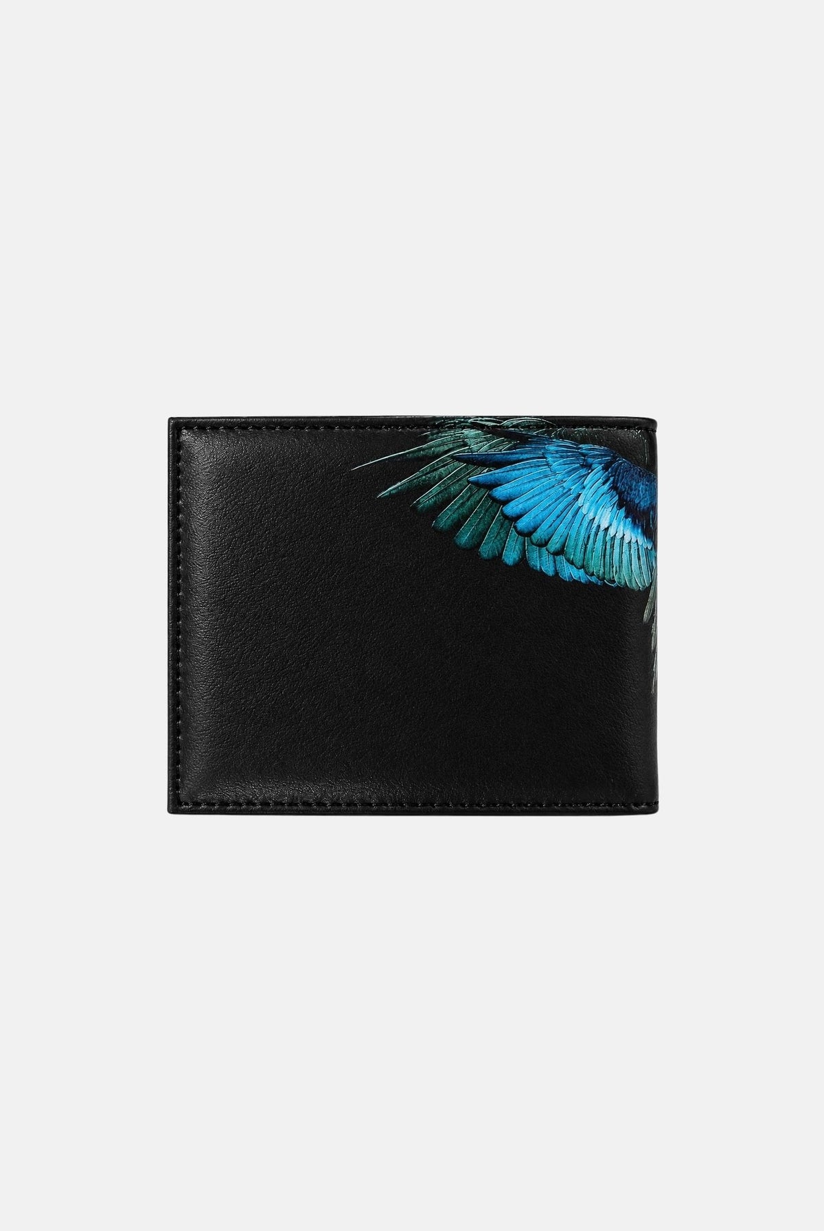 MARCELO BURLON COUNTY OF MILAN Portafoglio BLUE WINGS nero e blu per uomo e donna COMAF261042 . MARCELO BURLON COUNTY OF MILAN