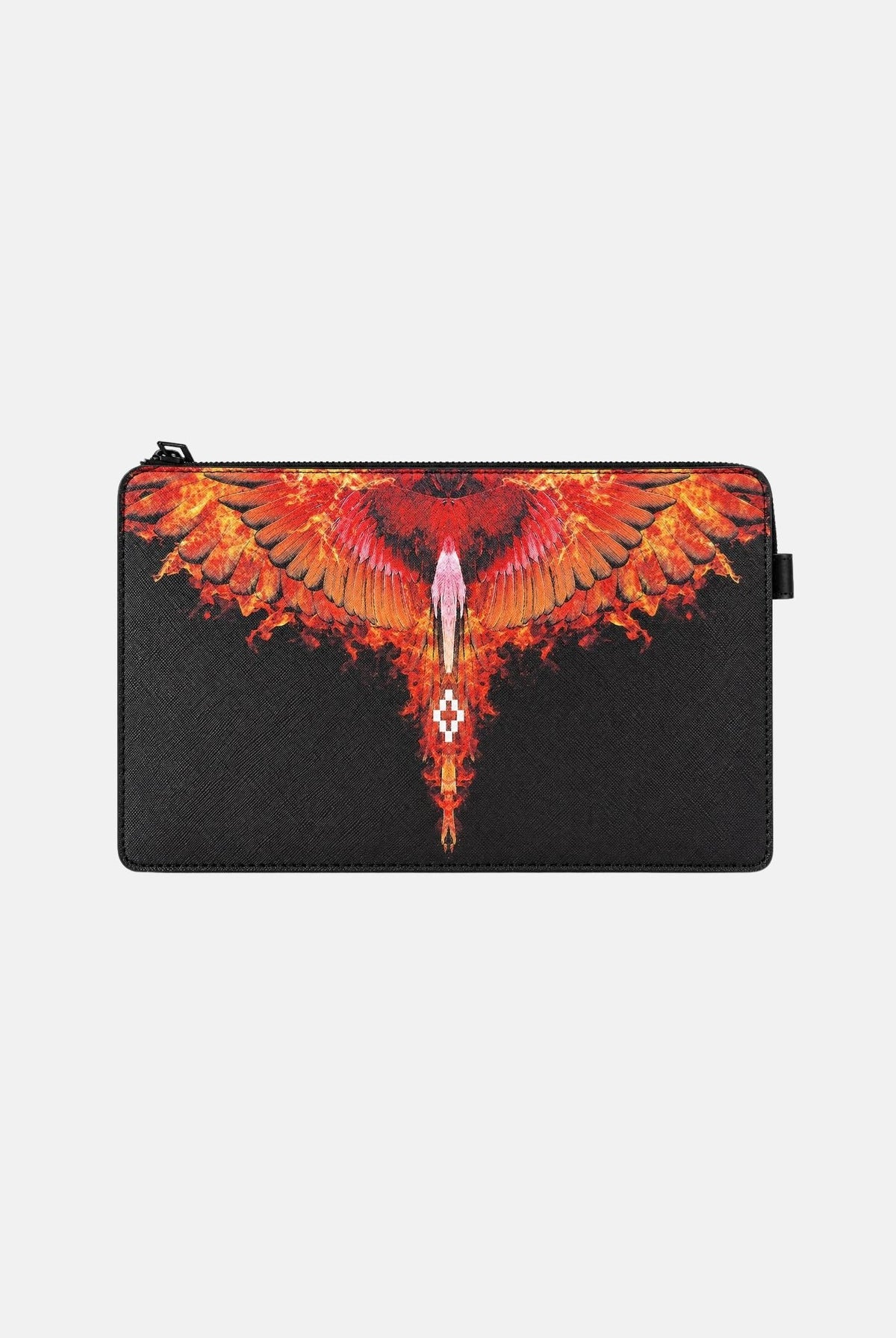MARCELO BURLON COUNTY OF MILAN Pochette WING nero e arancione per uomo e donna <BR/> COMAF261083 . MARCELO BURLON COUNTY OF MILAN