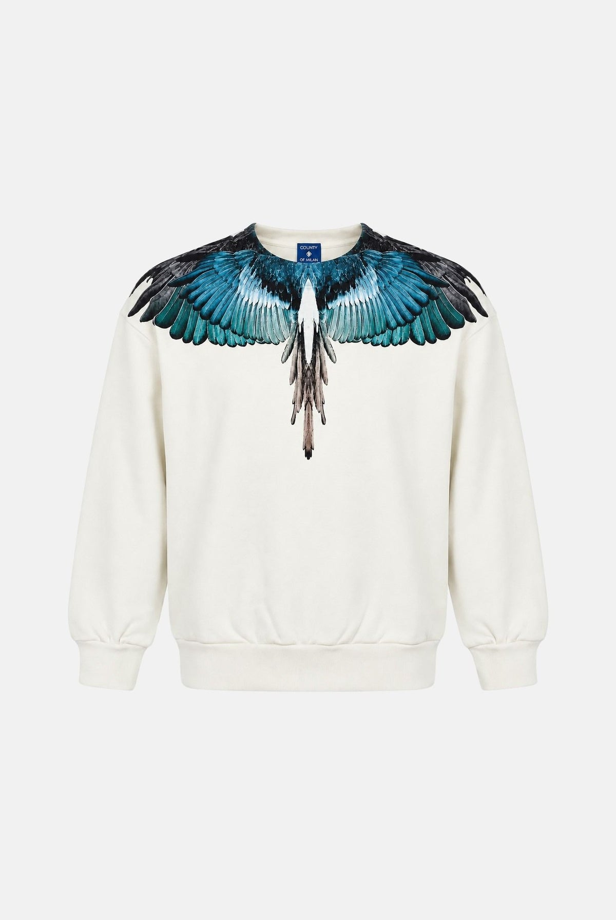 MARCELO BURLON COUNTY OF MILAN Felpa girocollo WINGS cocco per donna, ragazzi e bambini F6CMJBSW033 412 MARCELO BURLON COUNTY OF MILAN