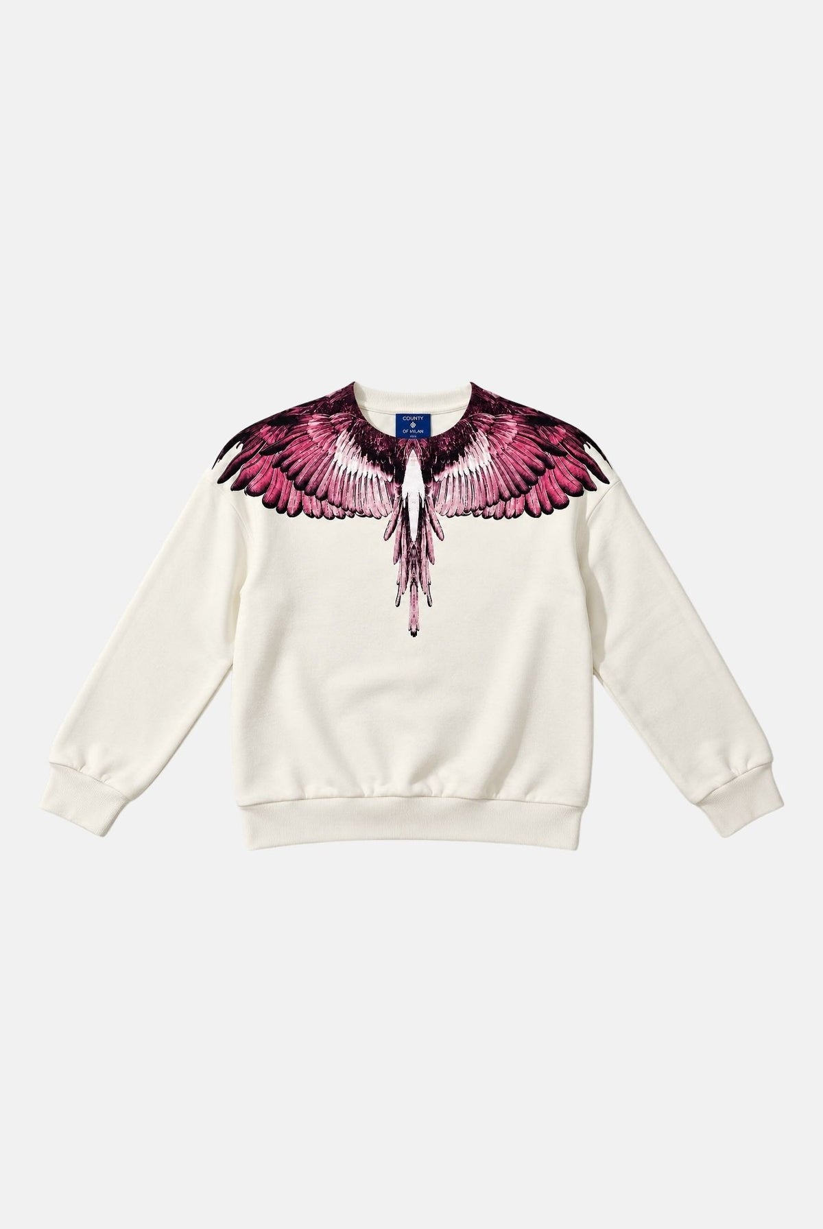 MARCELO BURLON COUNTY OF MILAN Felpa girocollo WINGS cocco per donna, ragazzi e bambini F6CMJGSW089 412 MARCELO BURLON COUNTY OF MILAN