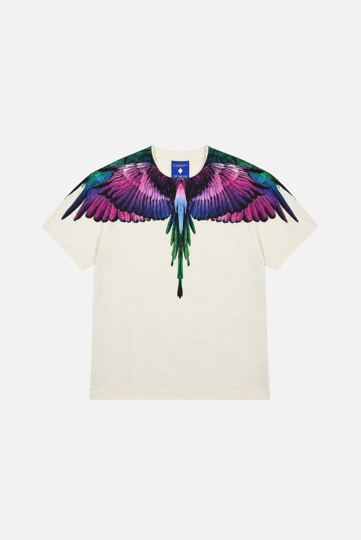 MARCELO BURLON COUNTY OF MILAN T-shirt WINGS cocco-panna per donna, ragazzi e bambini F6CMJGTH062 412 MARCELO BURLON COUNTY OF MILAN