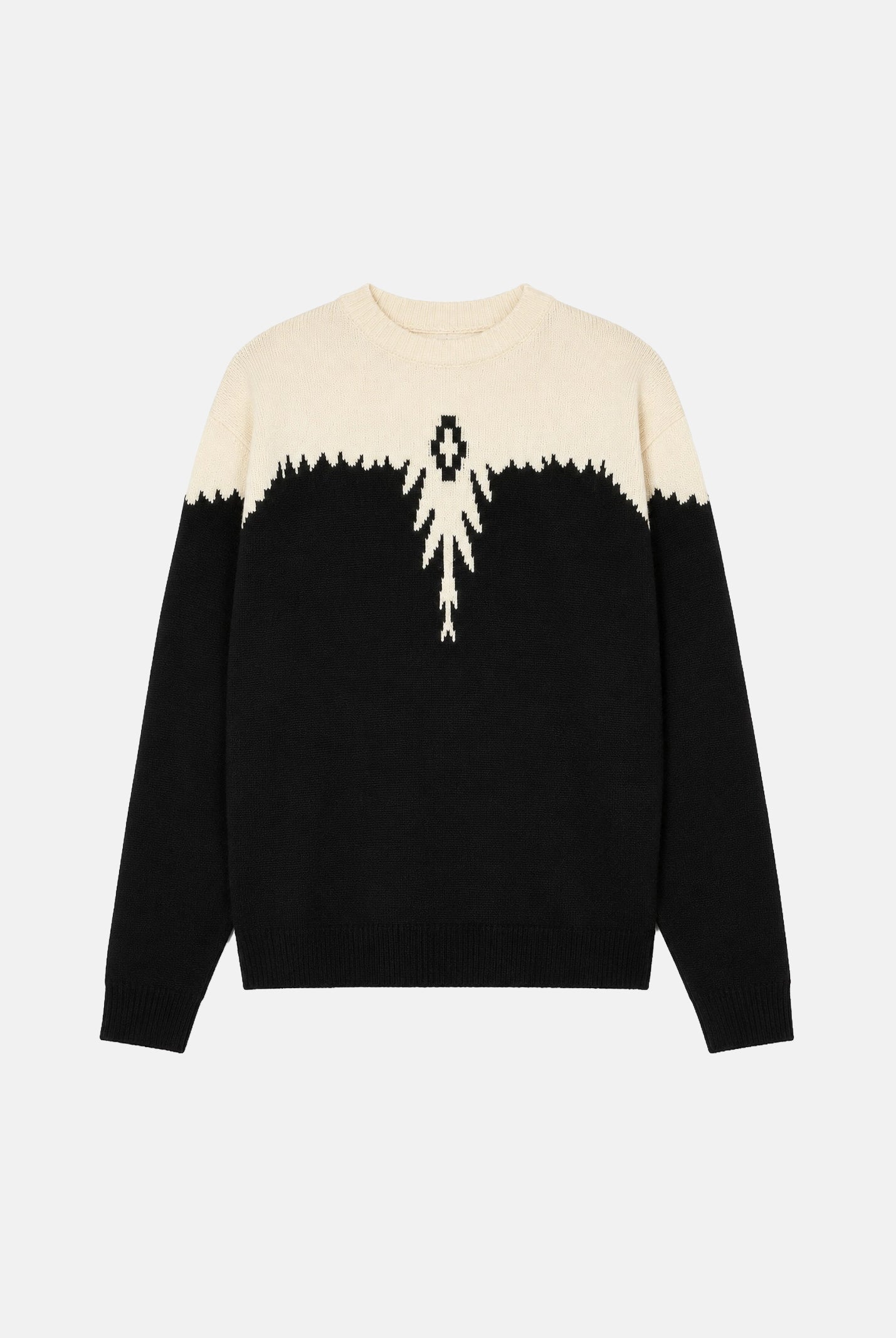 MARCELO BURLON COUNTY OF MILAN Maglia JUMPER nera-bianca da uomo F6CMMAJP024 110-91 MARCELO BURLON COUNTY OF MILAN