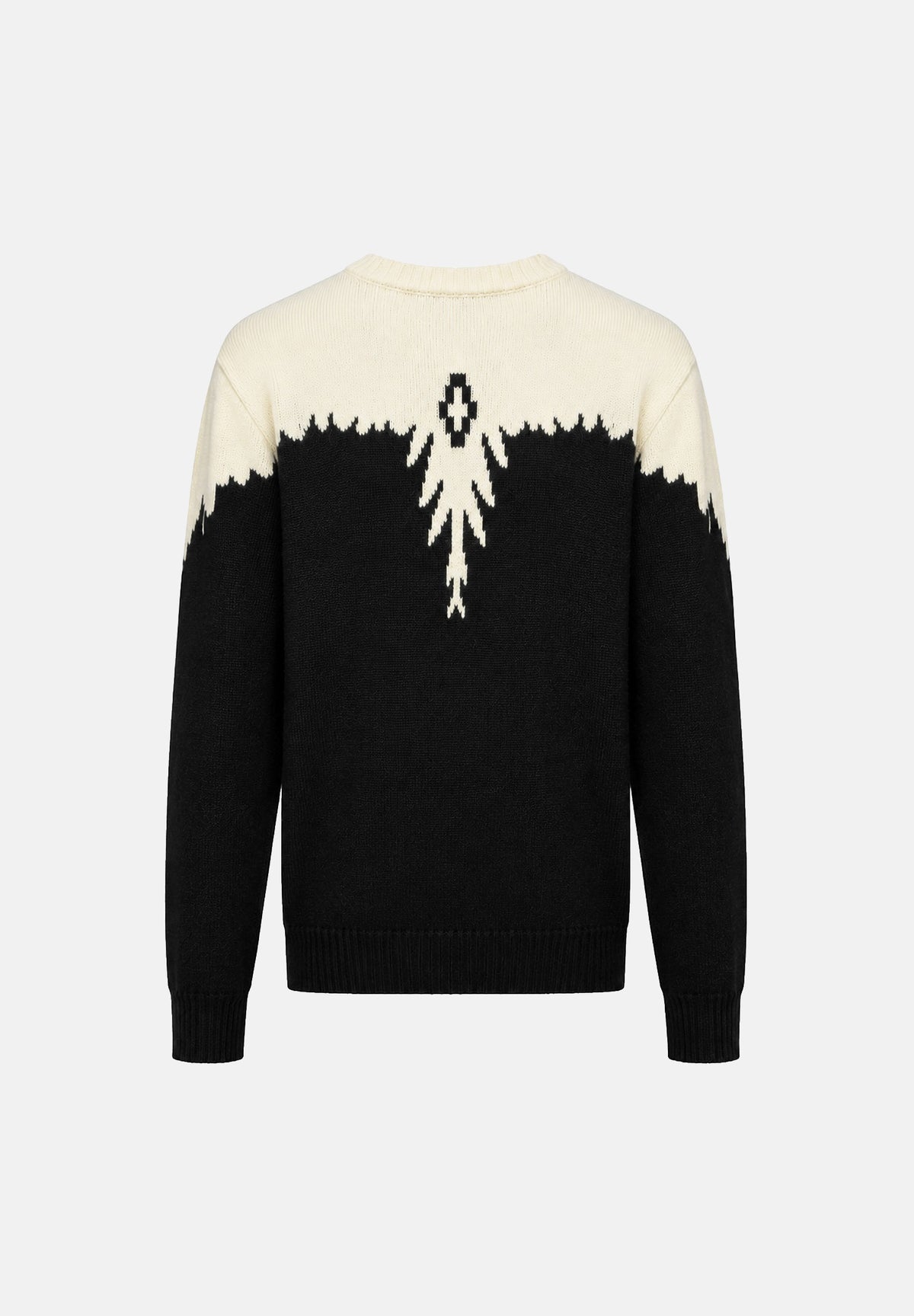 MARCELO BURLON COUNTY OF MILAN Maglia girocollo JUMPER nera-bianca da uomo F6CMMAJP024 110-91 MARCELO BURLON COUNTY OF MILAN