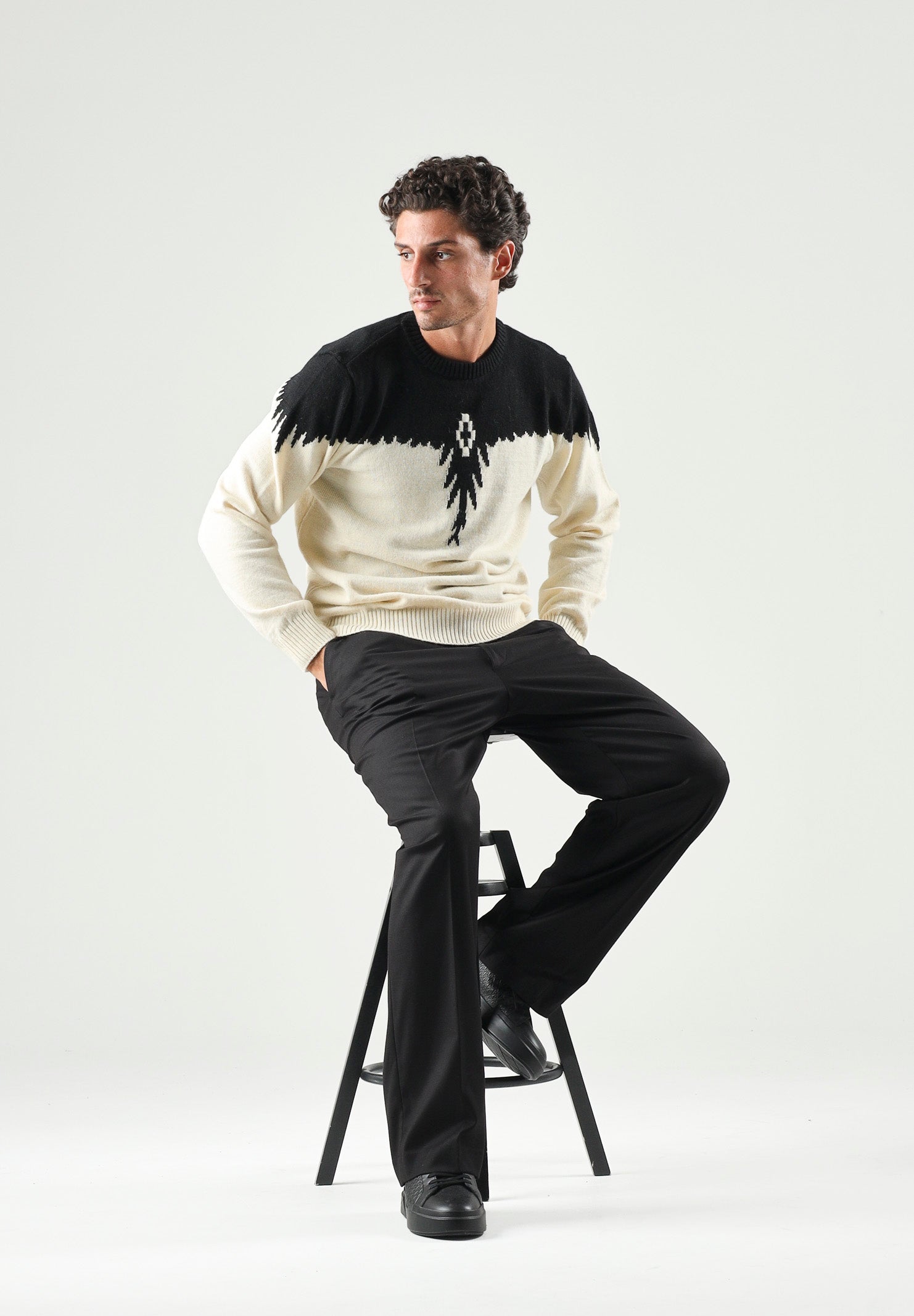 Maglia girocollo regular fit da uomo autunno inverno F6CMMAJP024 412 MARCELO BURLON COUNTY OF MILAN