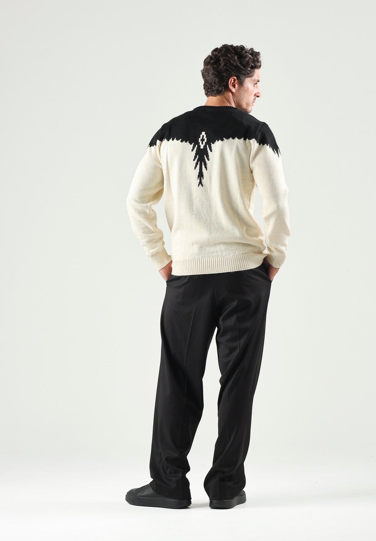 MARCELO BURLON COUNTY OF MILAN Maglia girocollo JUMPER cocco da uomo F6CMMAJP024 412 MARCELO BURLON COUNTY OF MILAN