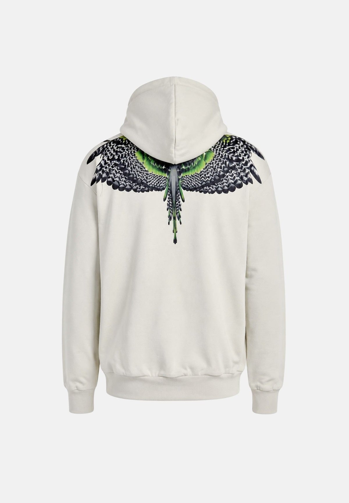 MARCELO BURLON COUNTY OF MILAN Felpa con cappuccio cocco per uomo con iconiche ali verdi sulle spalle. F6CMMAHS037 412 MARCELO BURLON COUNTY OF MILAN
