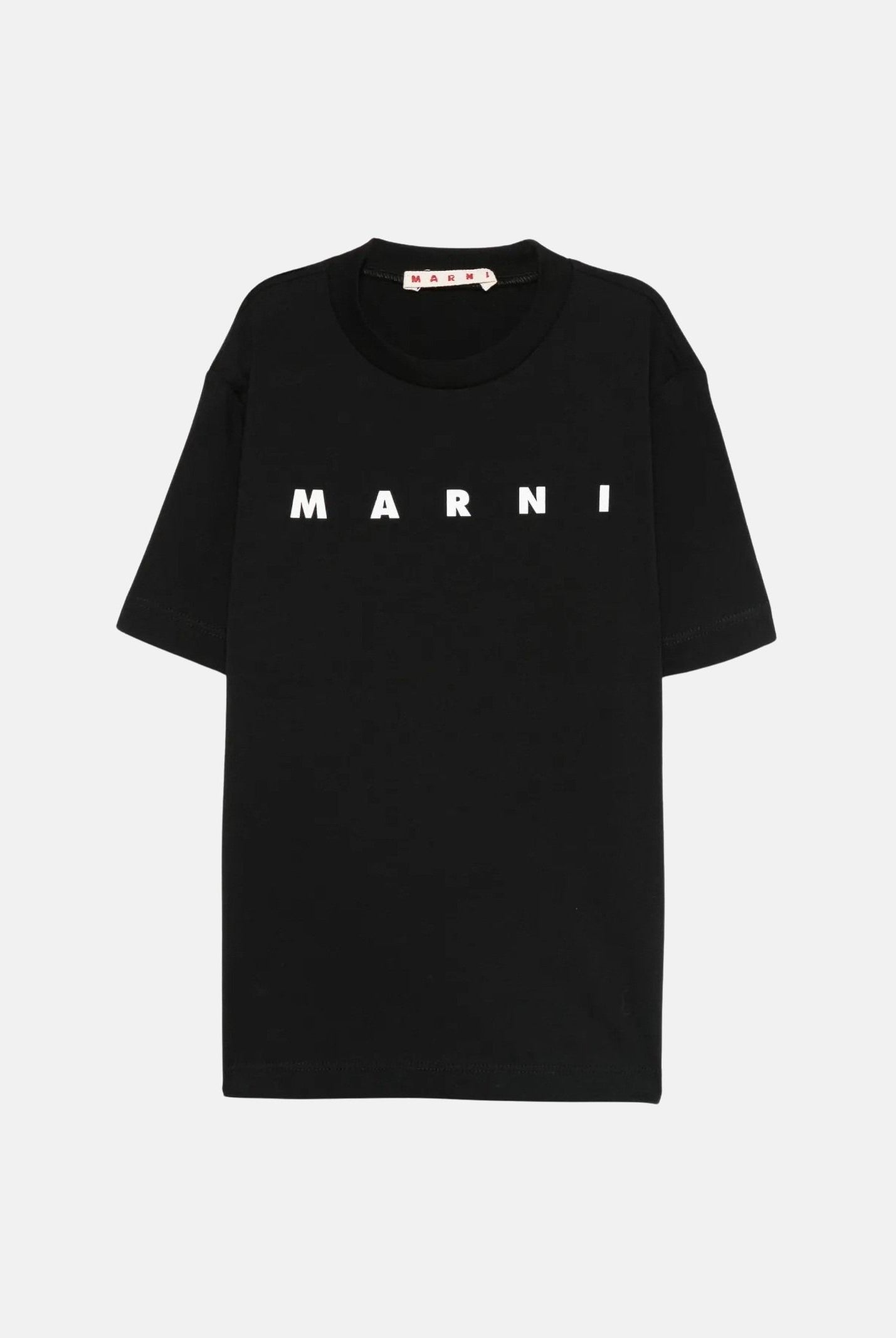 MARNI T-shirt a manica corta nera per donna, ragazzi e bambini con stampa logo M01601M00RF 0M900 MARNI