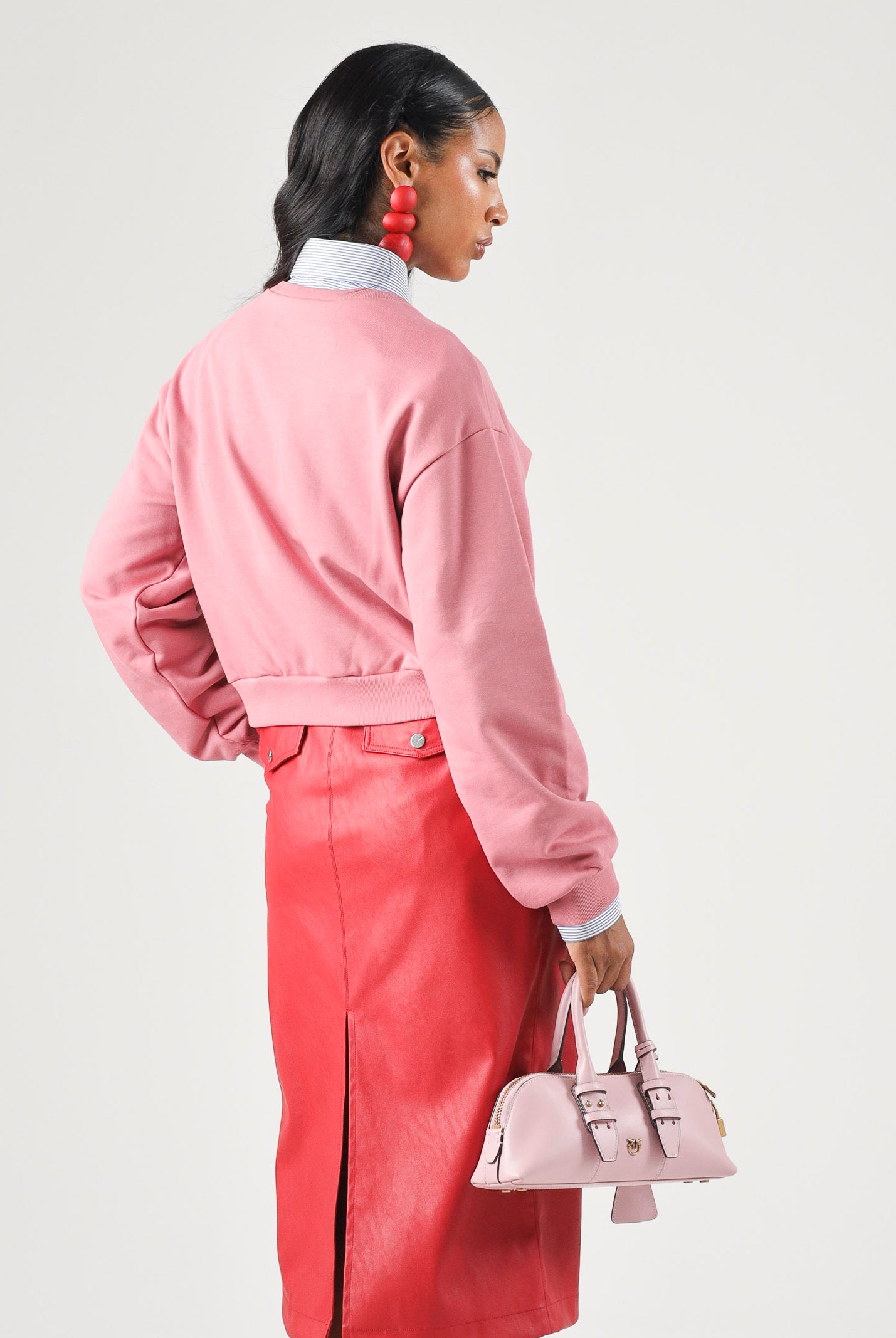 MARNI Felpa girocollo LOGO-PRINT SWEATSHIRT colore Sweet Pink, rosa per donna, ragazzi e bambini con logo frontale M01878M00V0 0M352 MARNI