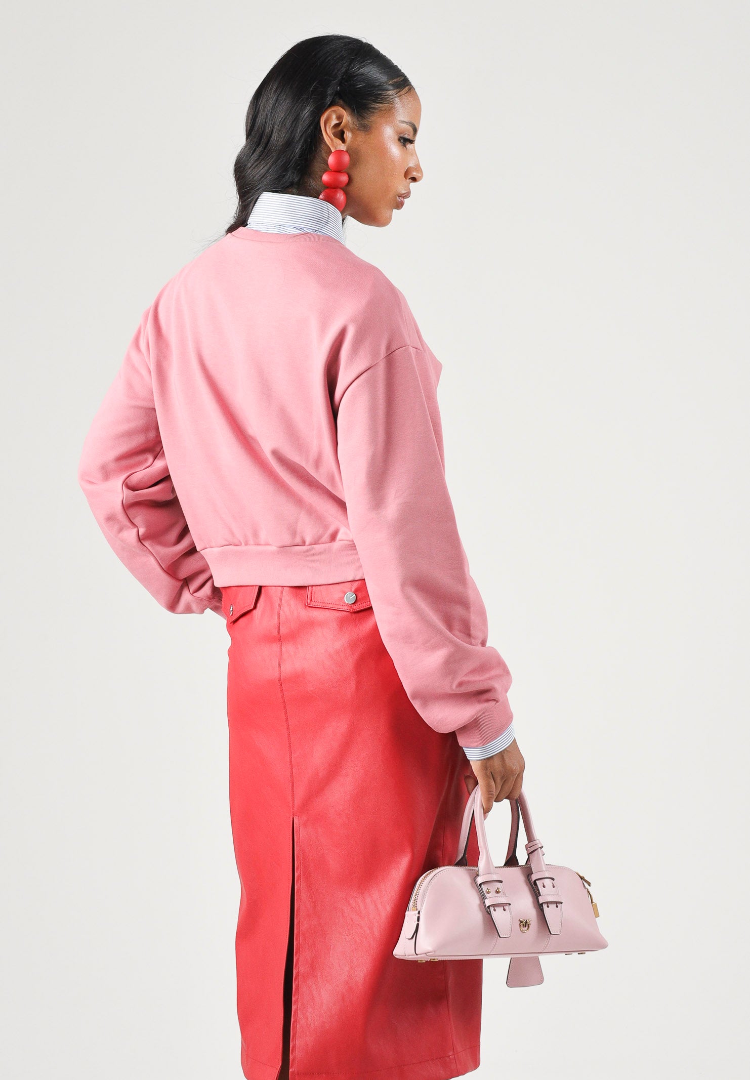 MARNI Felpa girocollo LOGO-PRINT SWEATSHIRT colore Sweet Pink, rosa per donna, ragazzi e bambini con logo frontale M01878M00V0 0M352 MARNI