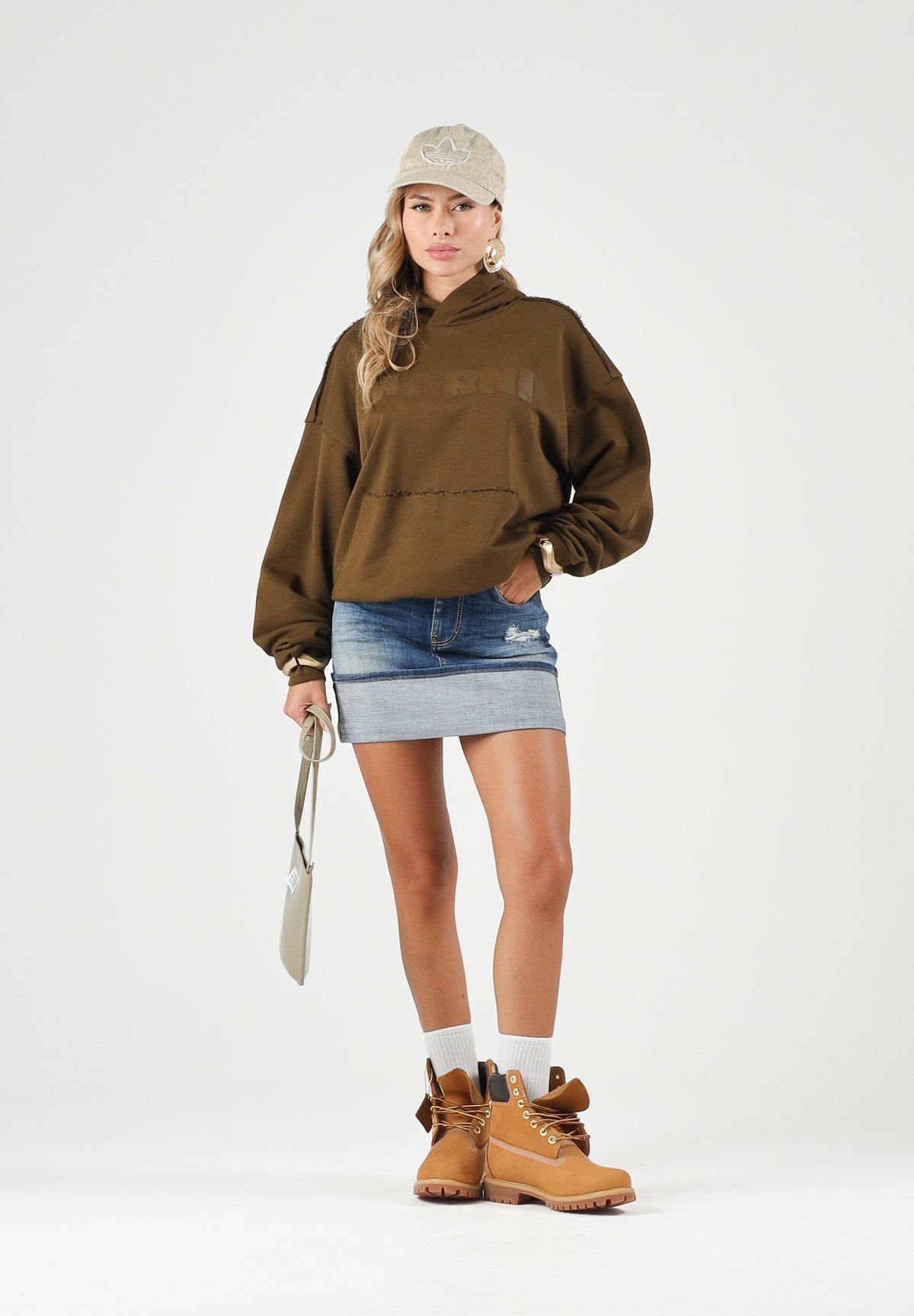 MARNI Felpa in cotone marrone caldo per donna, ragazzi e bambini con cappuccio e tasca a marsupio M01886M00YA 0M721 MARNI