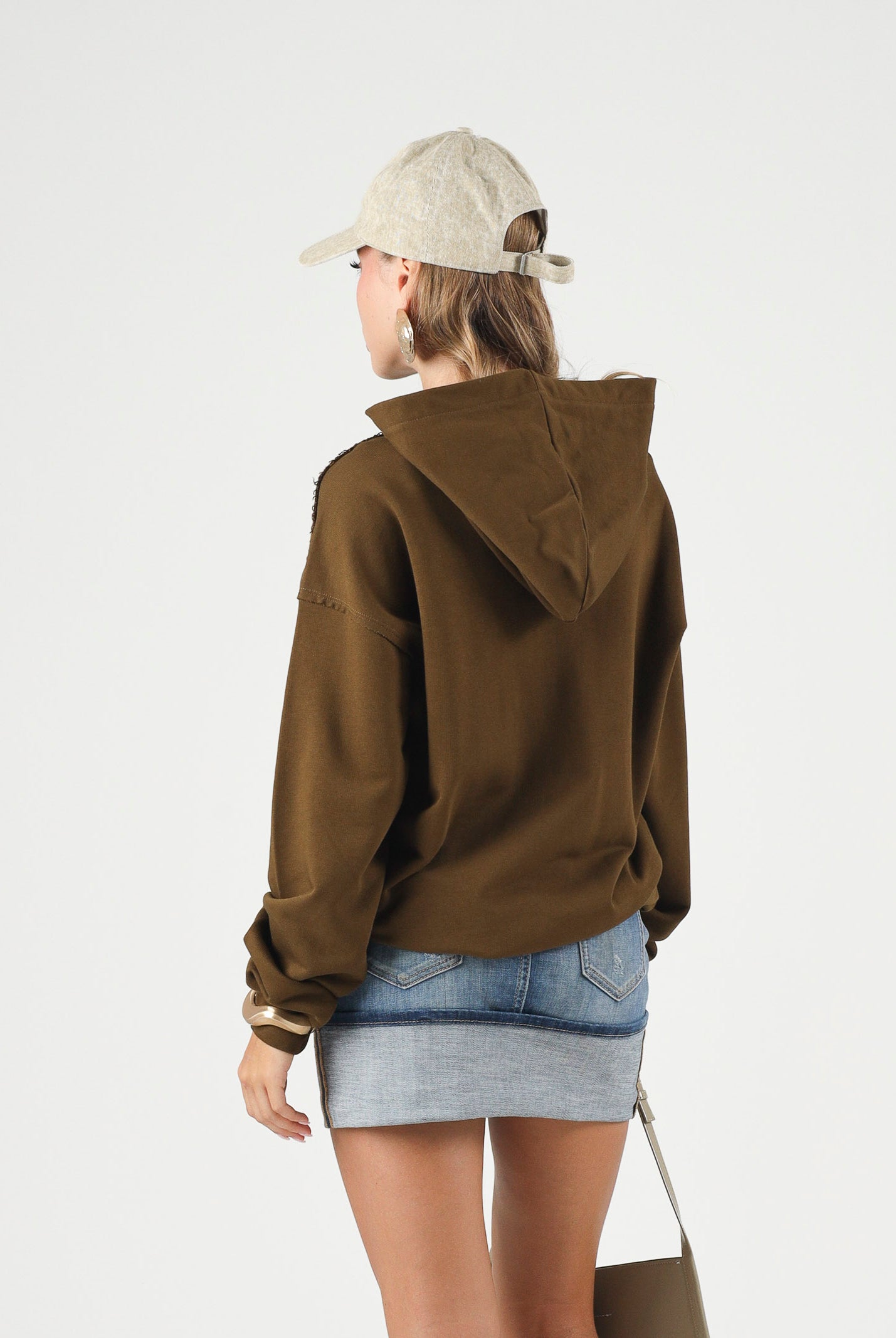 MARNI Felpa in cotone marrone caldo per donna, ragazzi e bambini con cappuccio e tasca a marsupio M01886M00YA 0M721 MARNI