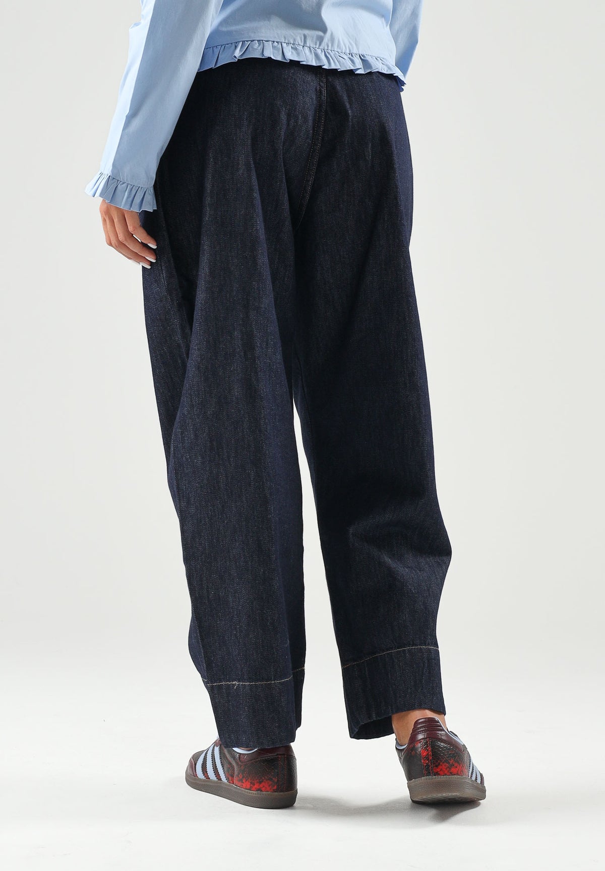 MARNI Jeans denim blu scuro per donna, ragazzi e bambini con taglio cropped M01909M00XY 0M01 MARNI