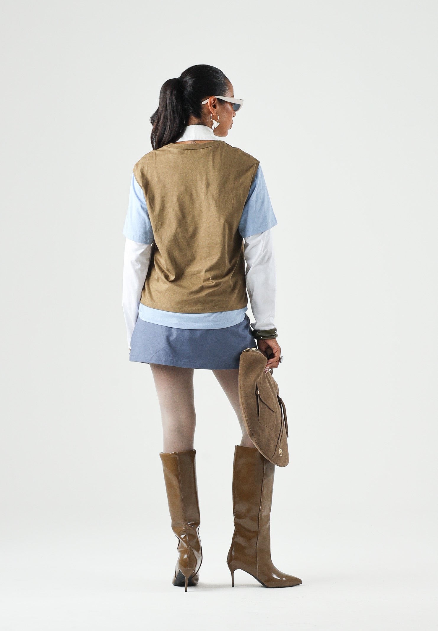 MARNI T-shirt beige e azzurra per donna, ragazzi e bambini con design doppio strato e logo M01953M00RF 0M721 MARNI