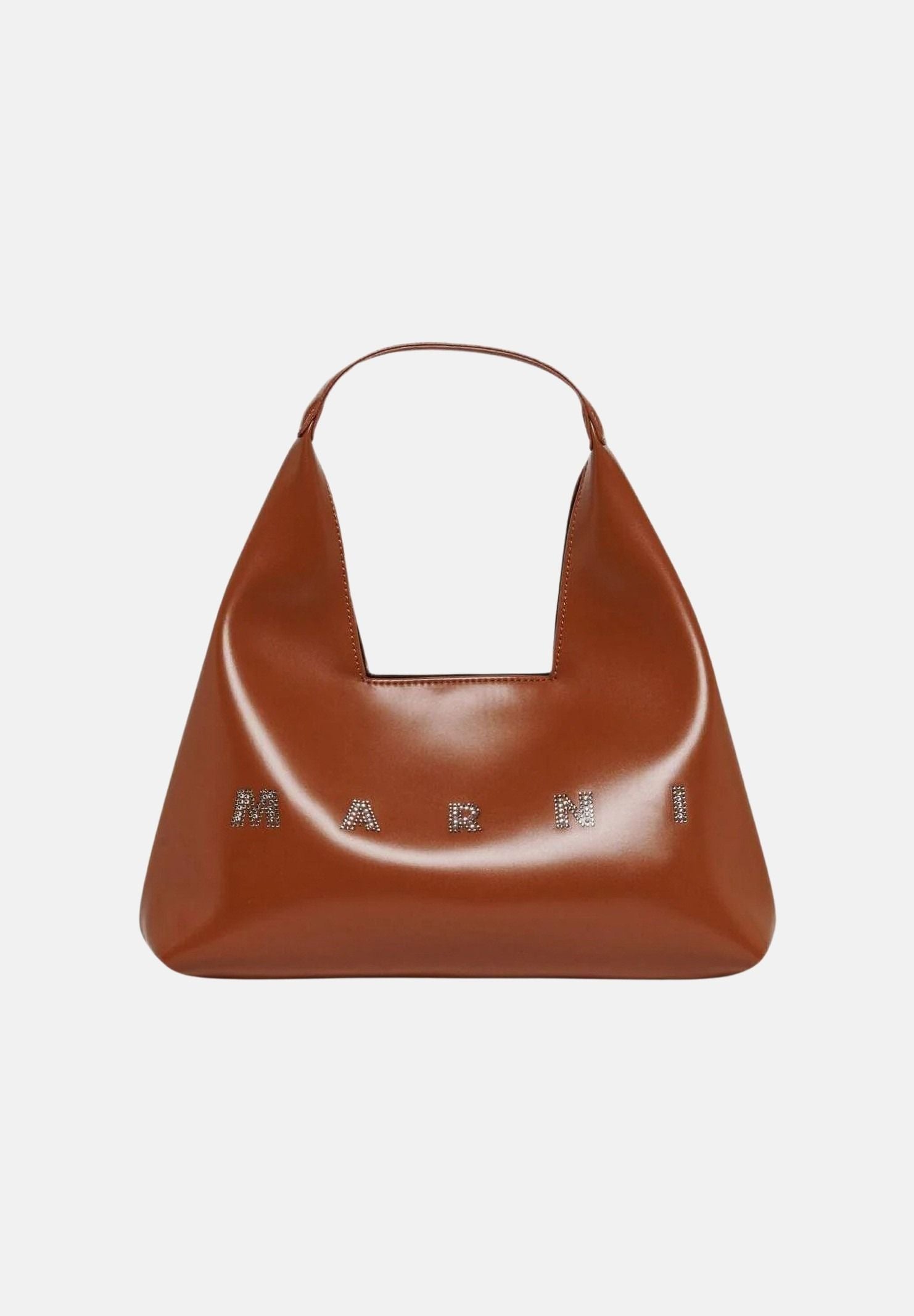 MARNI Borsa a spalla DIAMOND LOGO-EMBELLISHED brown, da donna. M02030M00TK 0M704 MARNI