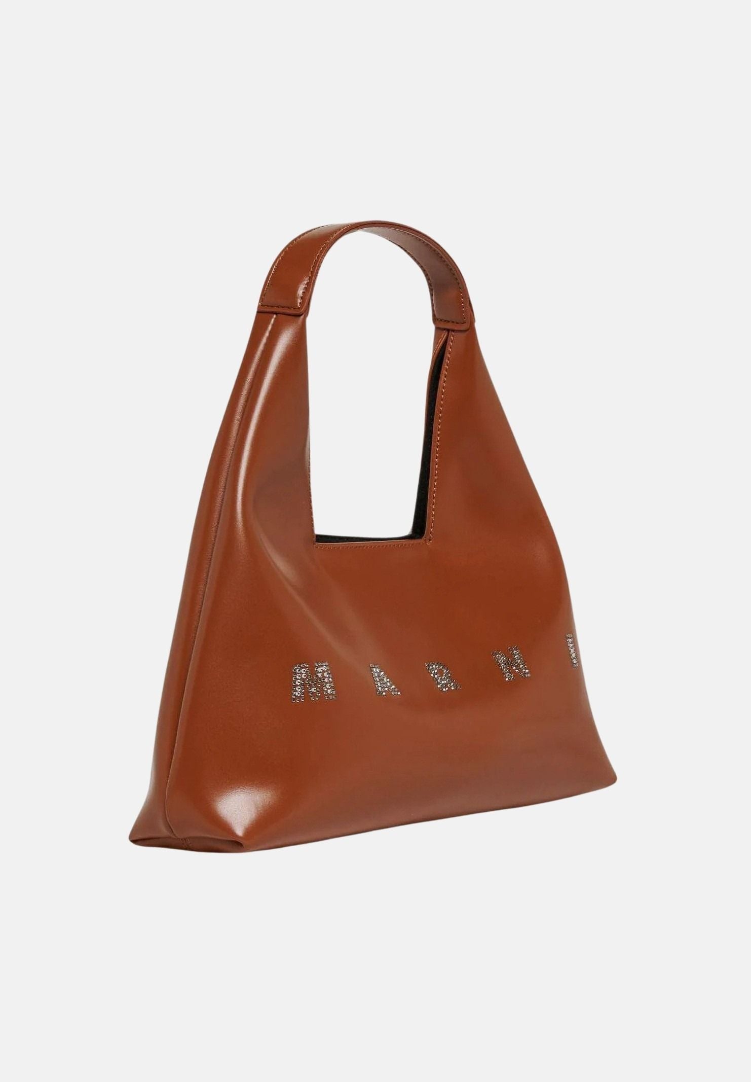 MARNI Borsa a spalla DIAMOND LOGO-EMBELLISHED brown, da donna. M02030M00TK 0M704 MARNI