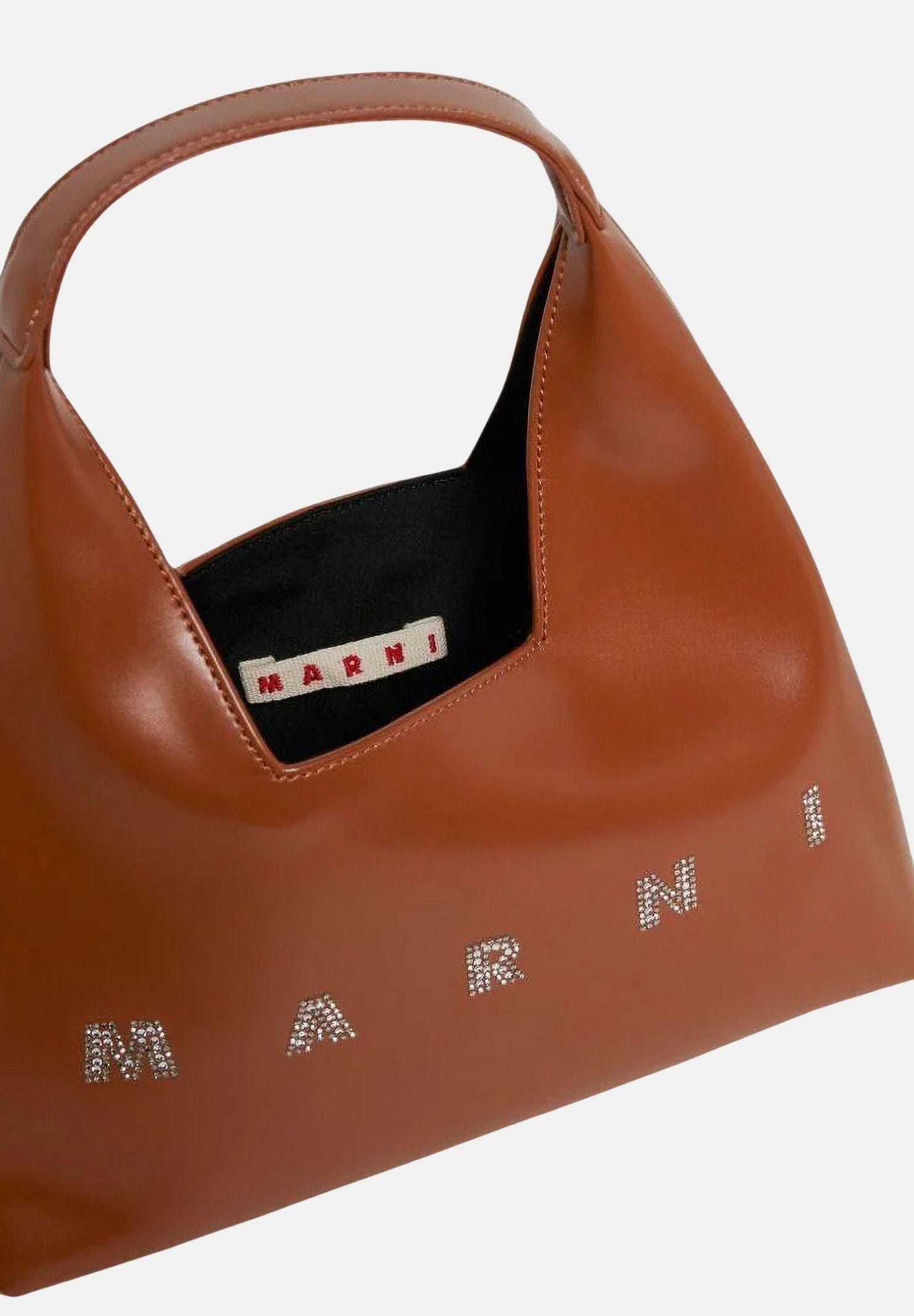 MARNI Borsa a spalla DIAMOND LOGO-EMBELLISHED brown, da donna. M02030M00TK 0M704 MARNI