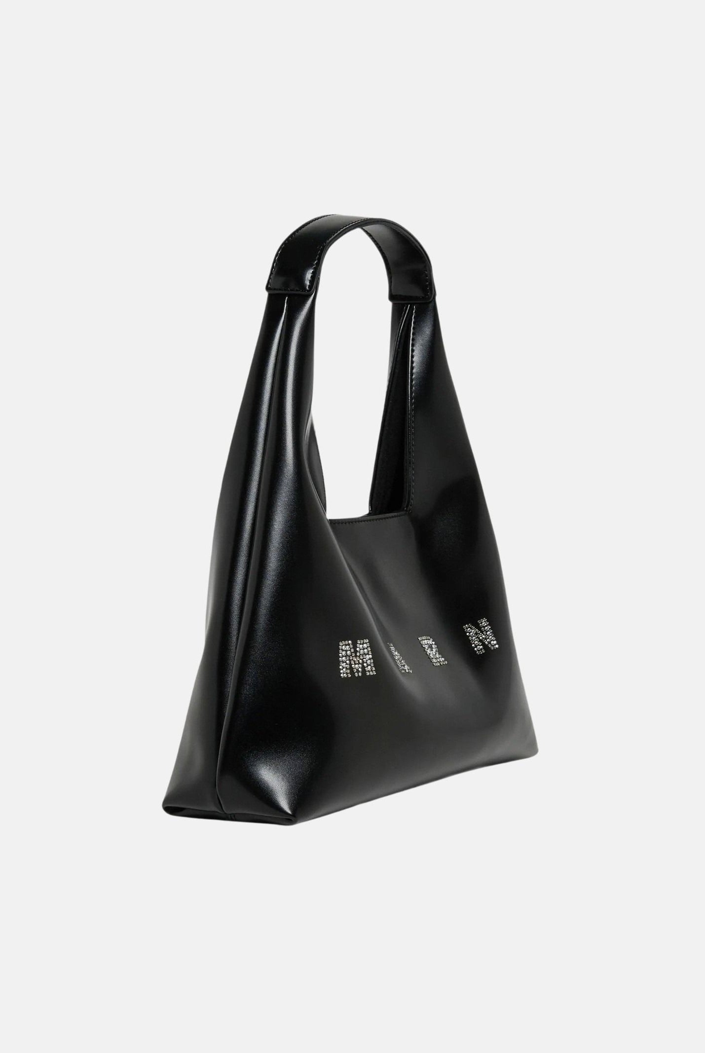 MARNI Borsa mini a spalla DIAMOND LOGO SHOULDER BAG, colore Black, nero, donna. M02030M00TK 0M900 MARNI