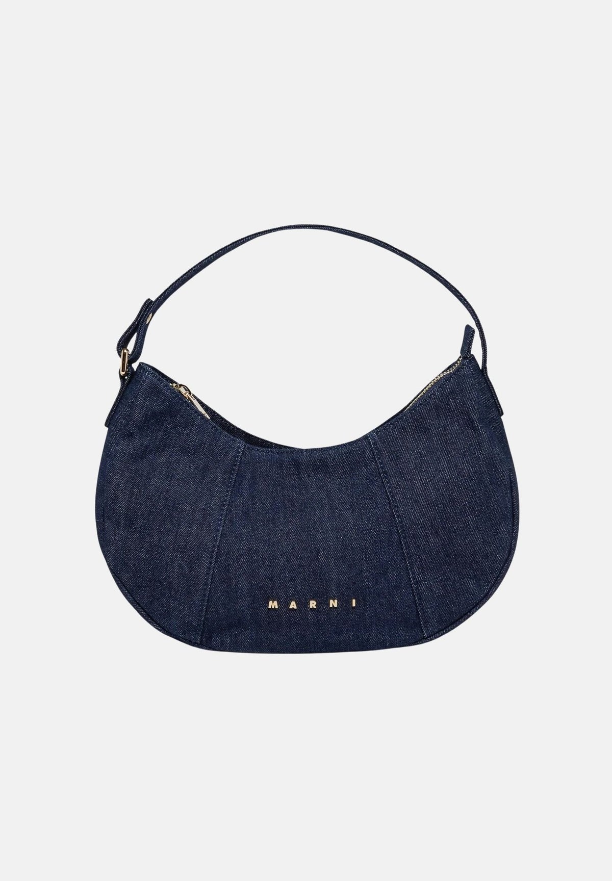 MARNI Borsa mini a spalla KANGA SHOULDER colore Denim, da donna con logo frontale. M02039M00YH 0M01 MARNI
