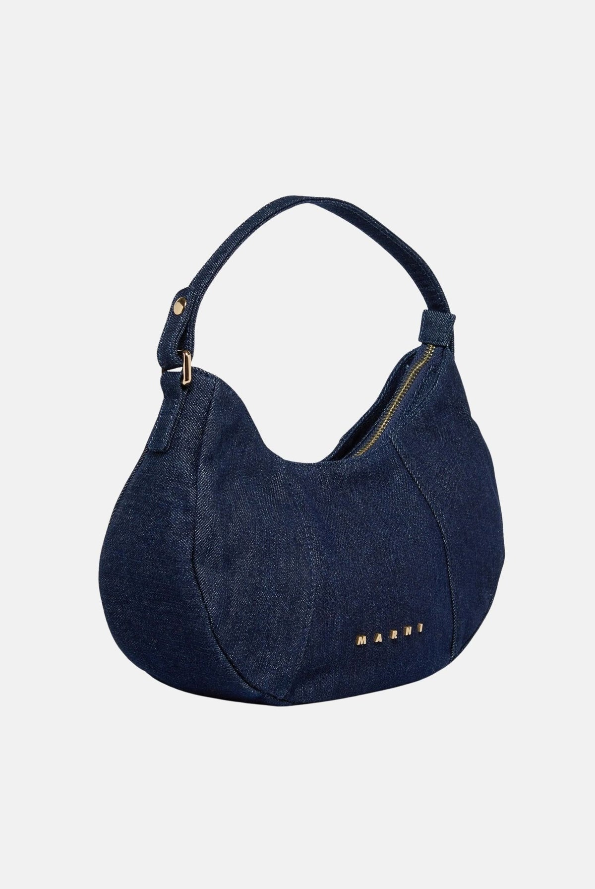 MARNI Borsa mini a spalla KANGA SHOULDER colore Denim, da donna con logo frontale. M02039M00YH 0M01 MARNI