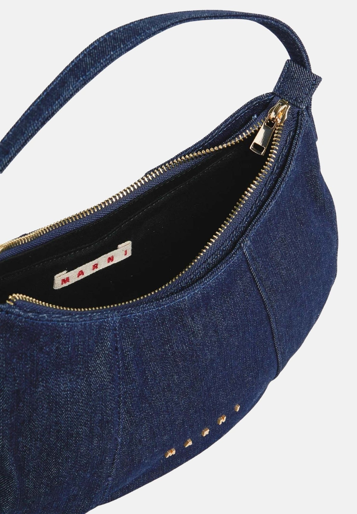 MARNI Borsa mini a spalla KANGA SHOULDER colore Denim, da donna con logo frontale. M02039M00YH 0M01 MARNI