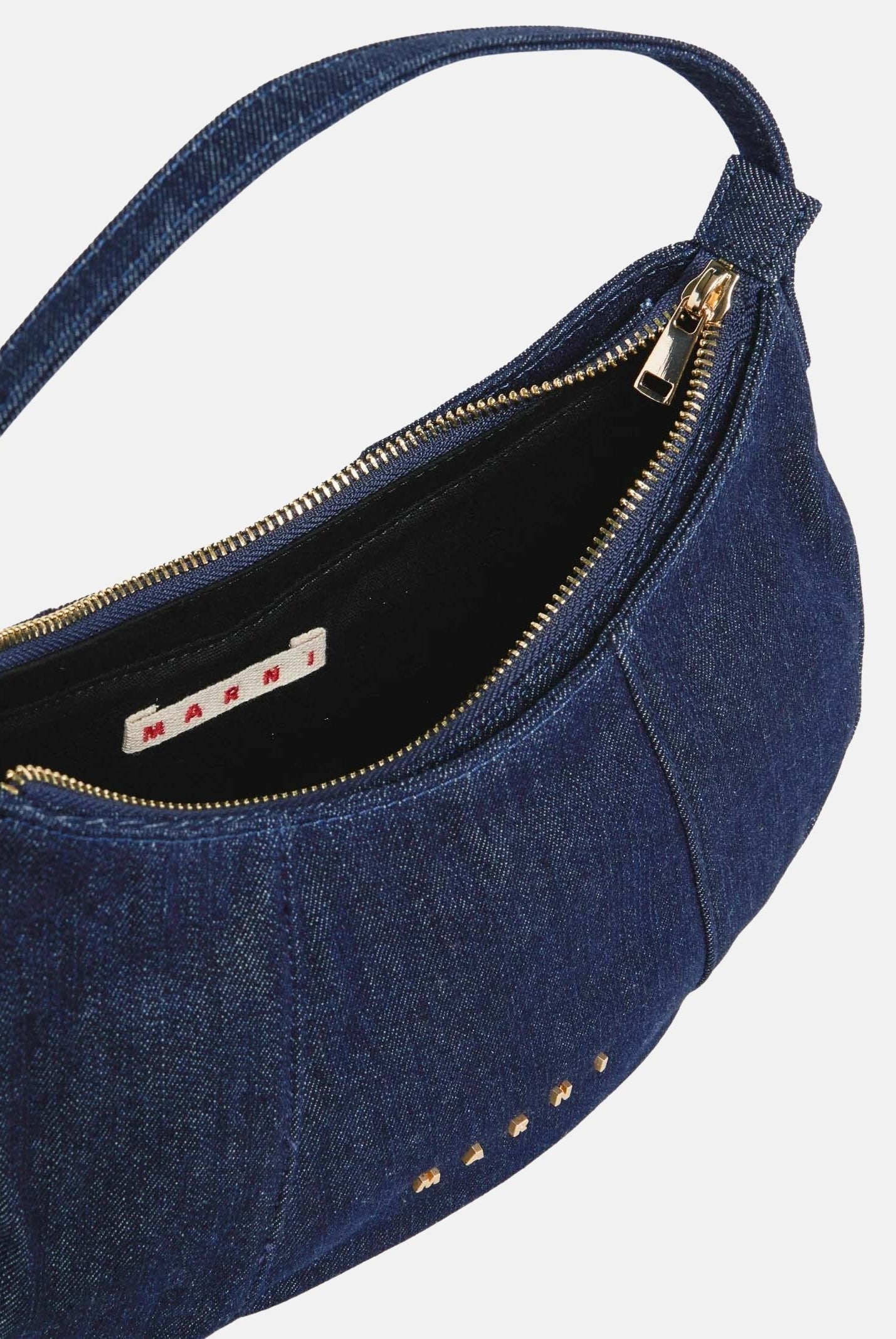 MARNI Borsa mini a spalla KANGA DENIM SHOULDER BAG, colore Denim, da donna. M02039M00YH 0M01 MARNI