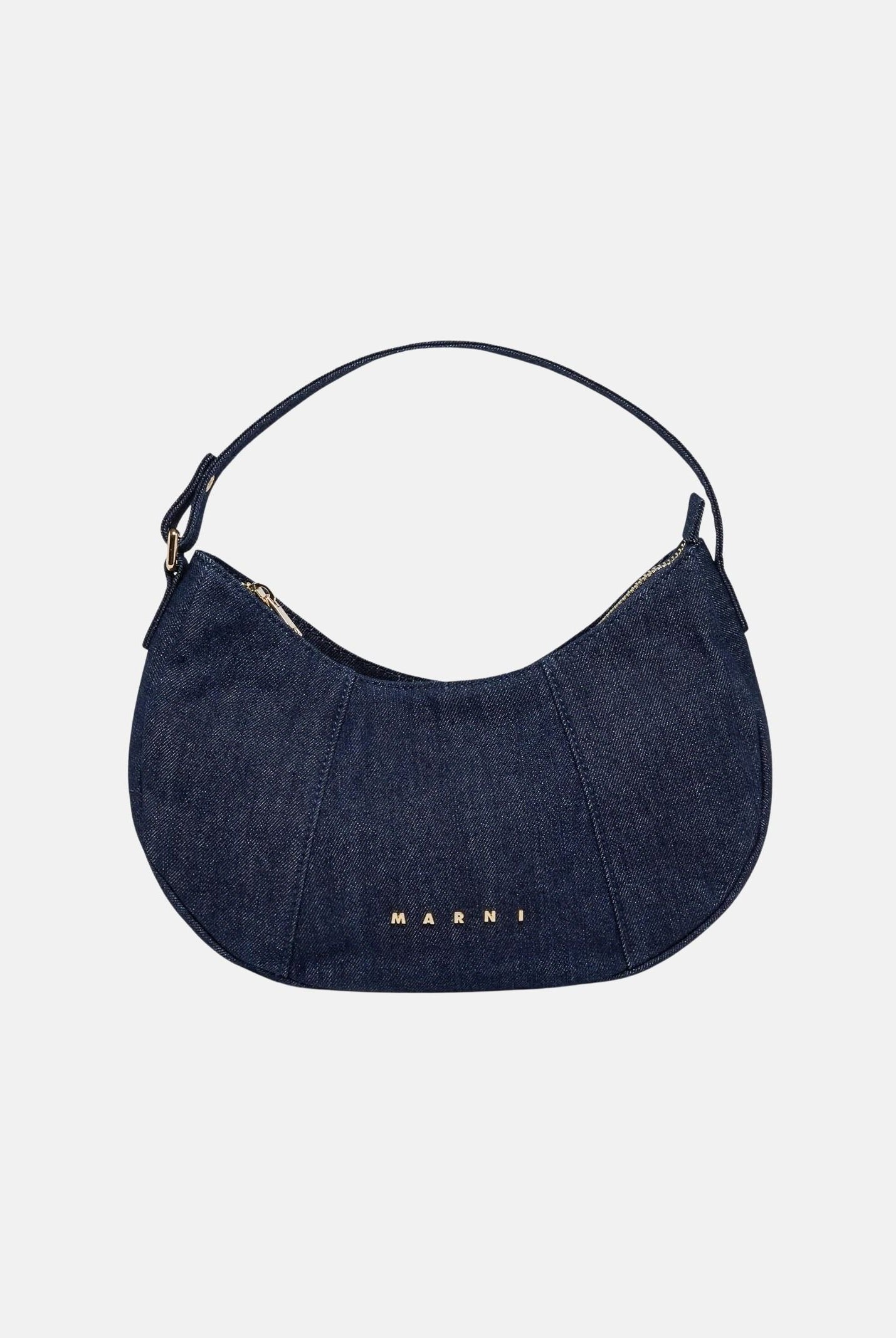 MARNI Borsa mini a spalla KANGA DENIM SHOULDER BAG, colore Denim, da donna. M02039M00YH 0M01 MARNI