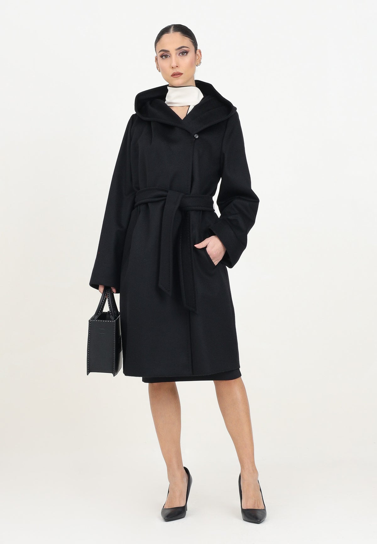 MAX MARA Cappotto nero da donna modello Newmang 2426016111600 013 MAX MARA STUDIO