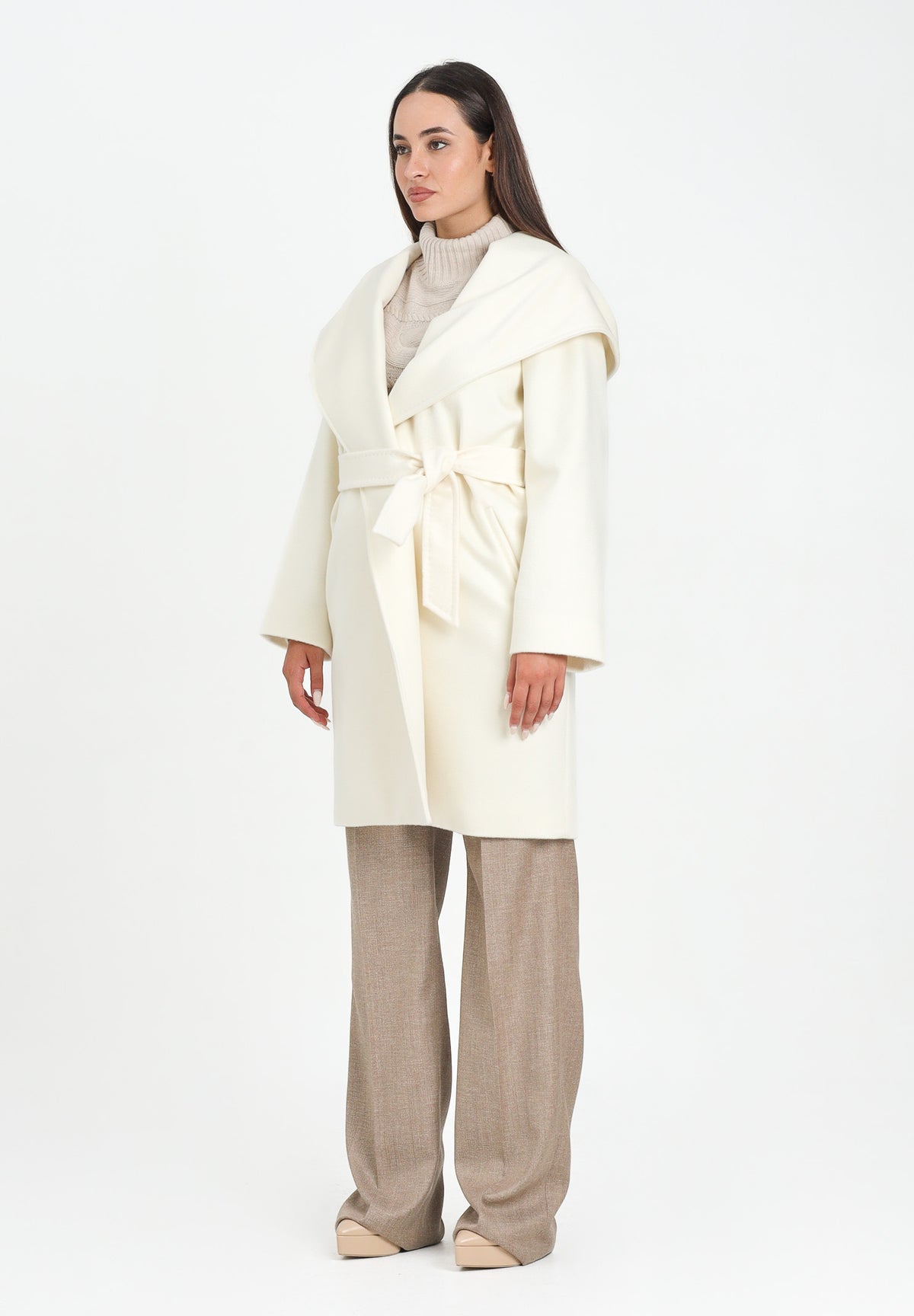MAX MARA Cappotto NEWMANG panna da donna 2526016061600 001 MAX MARA STUDIO