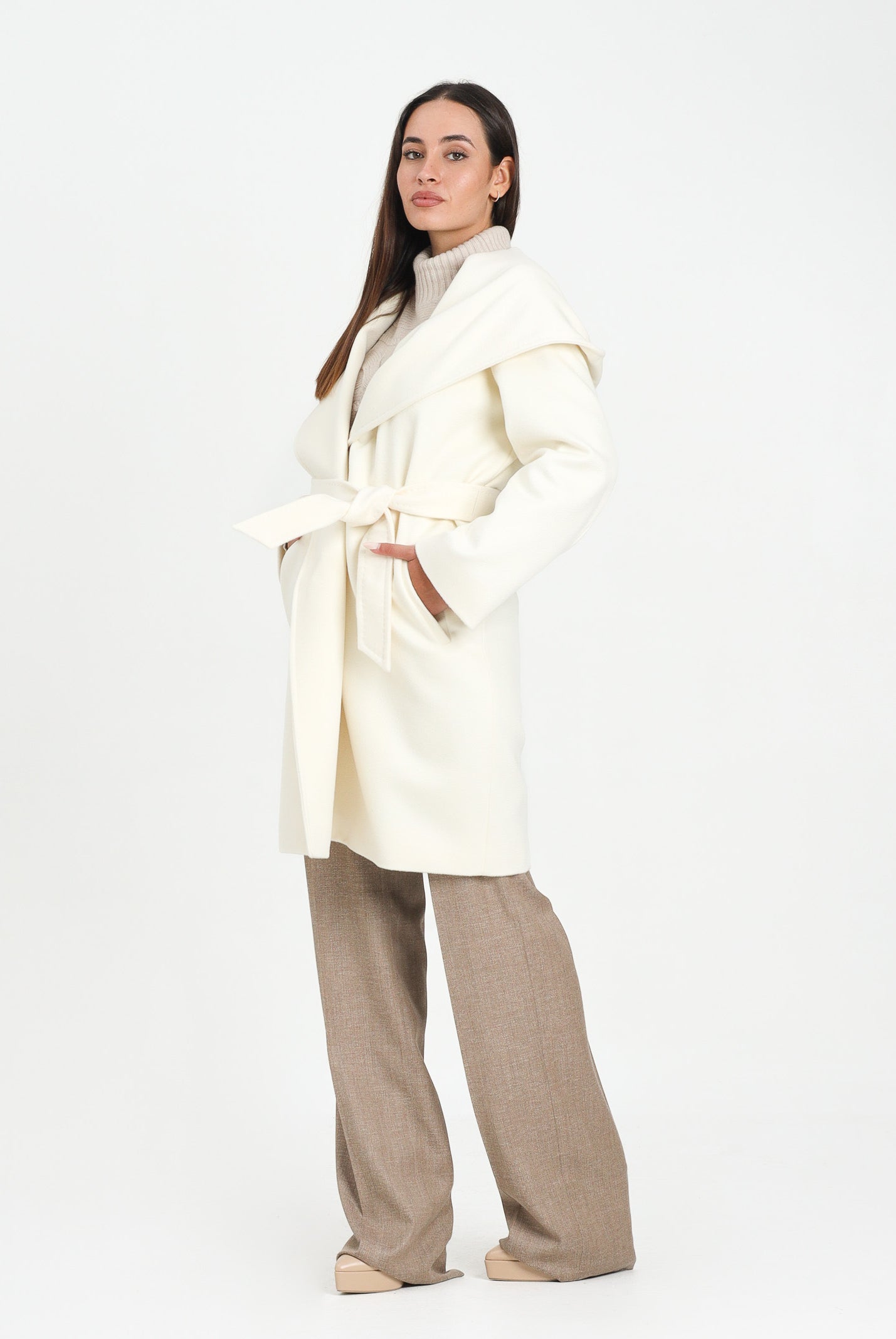 MAX MARA Cappotto NEWMANG panna da donna 2526016061600 001 MAX MARA