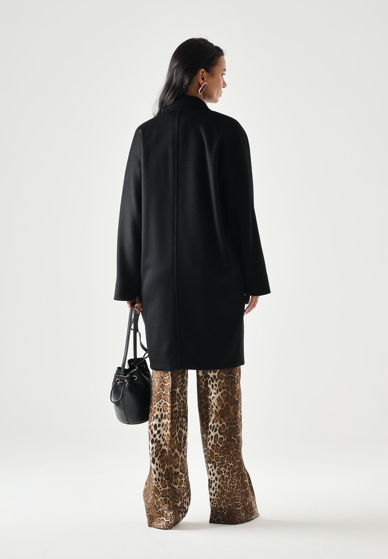 MAX MARA STUDIO Cappotto MSTMASTRO doppiopetto in drap lana, nero, da donna<BR/> 2626016071600 013 MAX MARA
