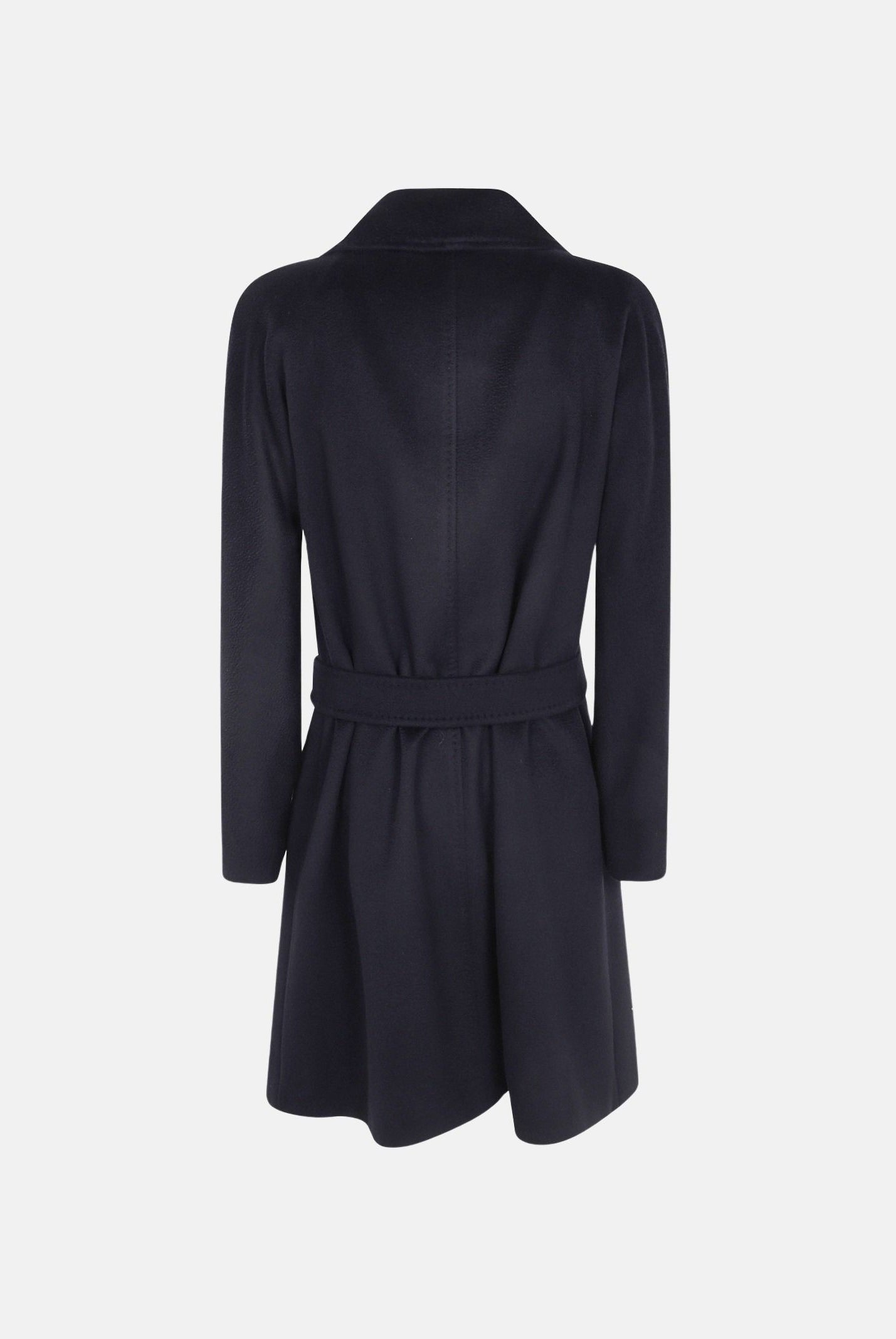 MAX MARA Cappotto MSTDRAVENNA lungo blu da donna, linea dritta civada con cintura blu <BR/> 2626016081600 010 MAX MARA