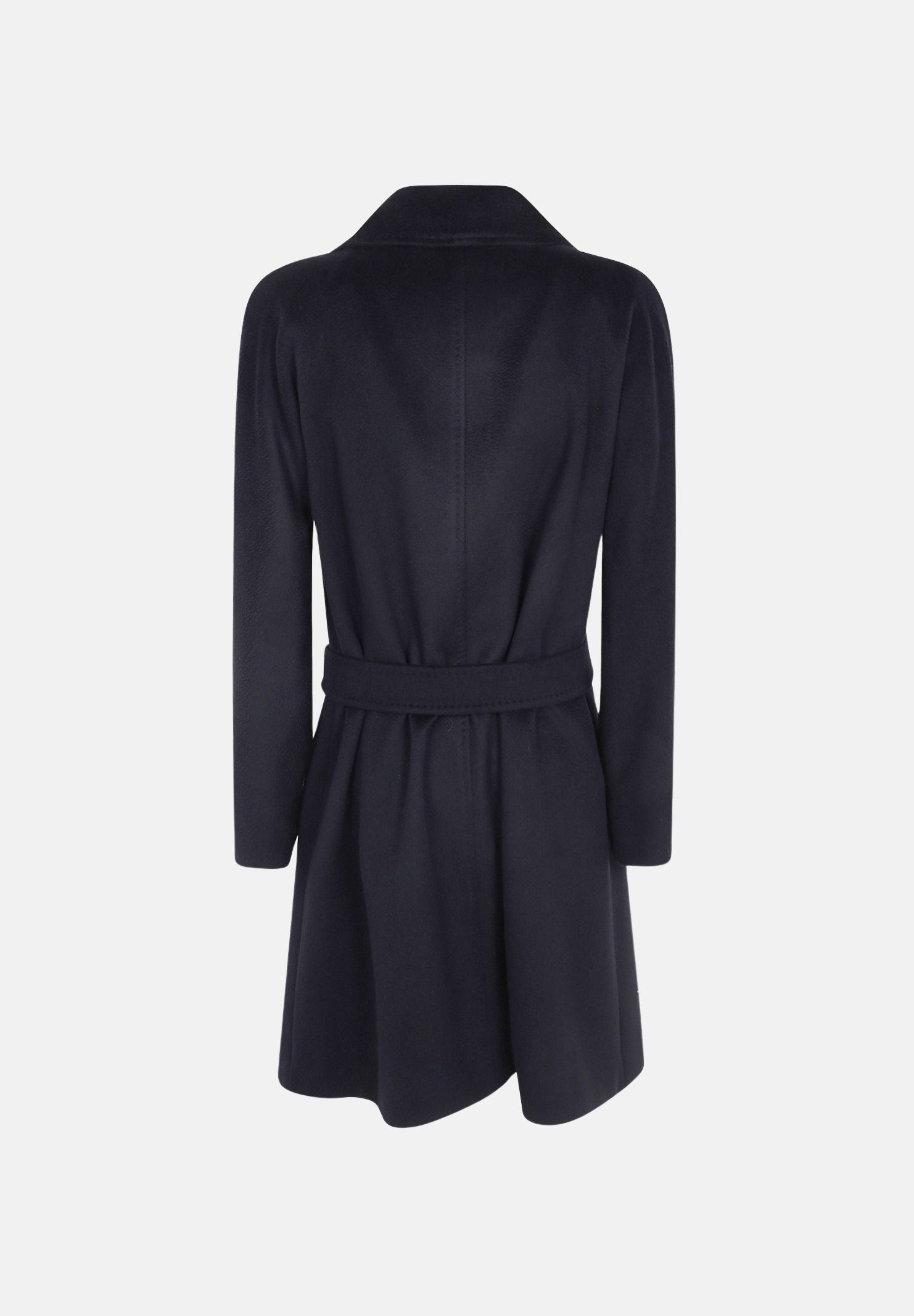 MAX MARA Cappotto MSTDRAVENNA lungo blu da donna, linea dritta civada con cintura blu <BR/> 2626016081600 010 MAX MARA