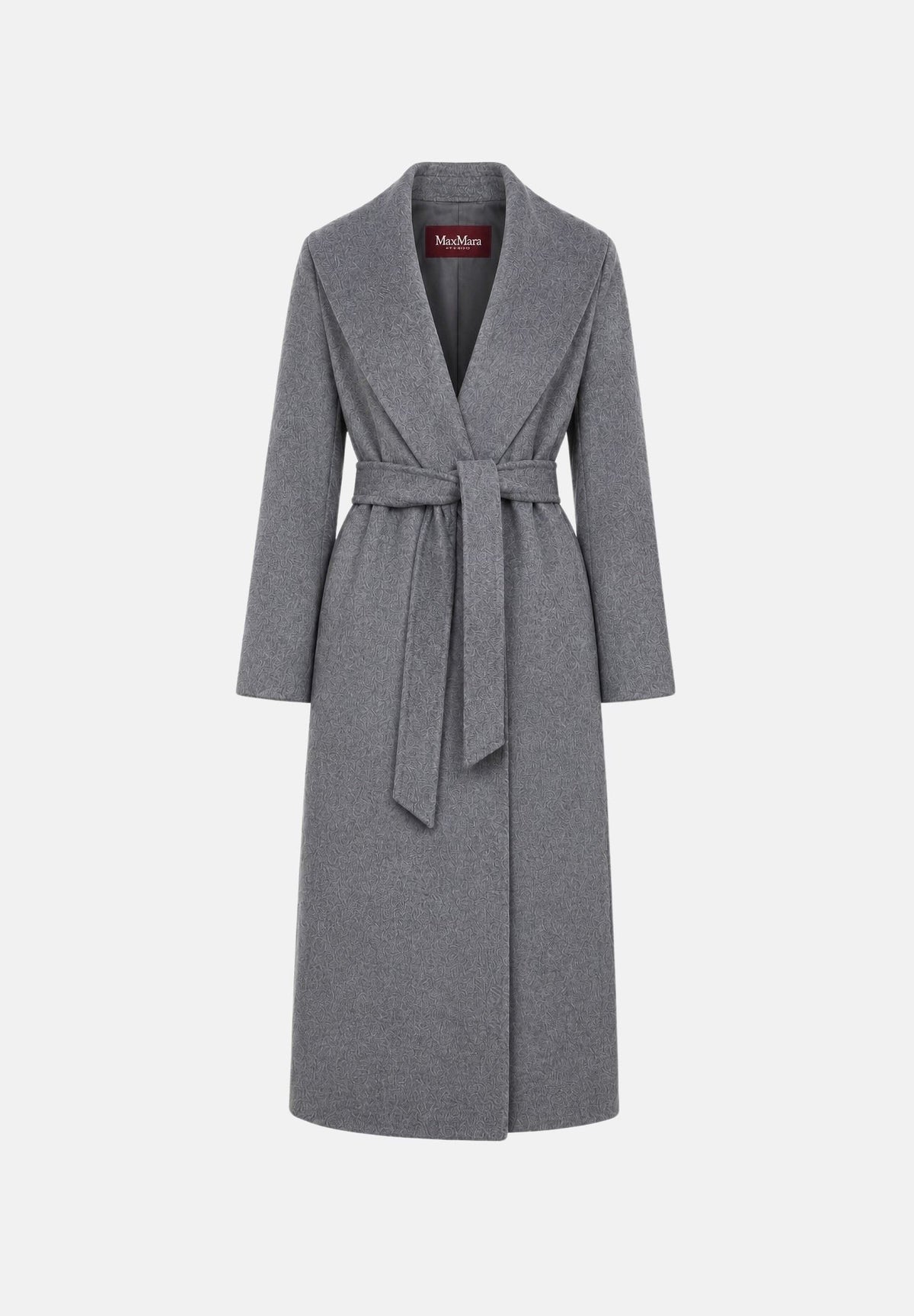MAX MARA Cappotto MSTLORIANA melangé grigio da donna con design tinta unita e cintura in vita. 2626016202600 011 MAX MARA STUDIO