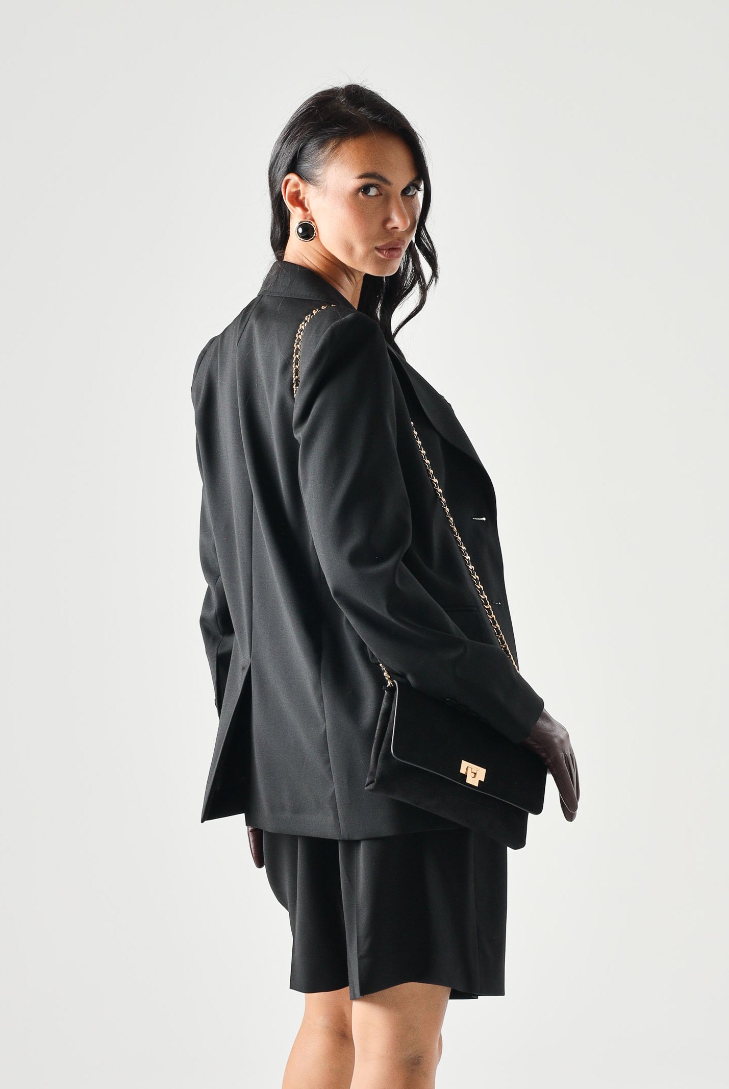 MAX MARA Giacca MSTASSENZI monopetto in panno lana, nero, da donna con collo revers<BR/> 2626046021600 010 MAX MARA
