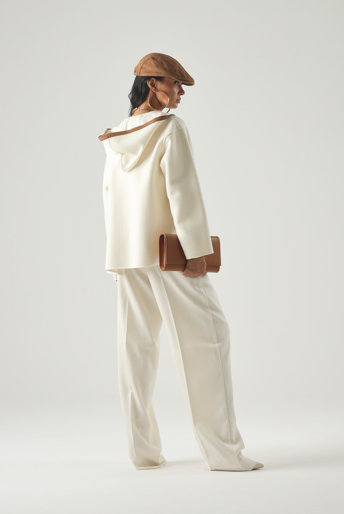 MAX MARA Cappotto MSTCOMICA con cappuccio in lana cachemire bianco, da donna<BR/> 2626086051600 003 MAX MARA