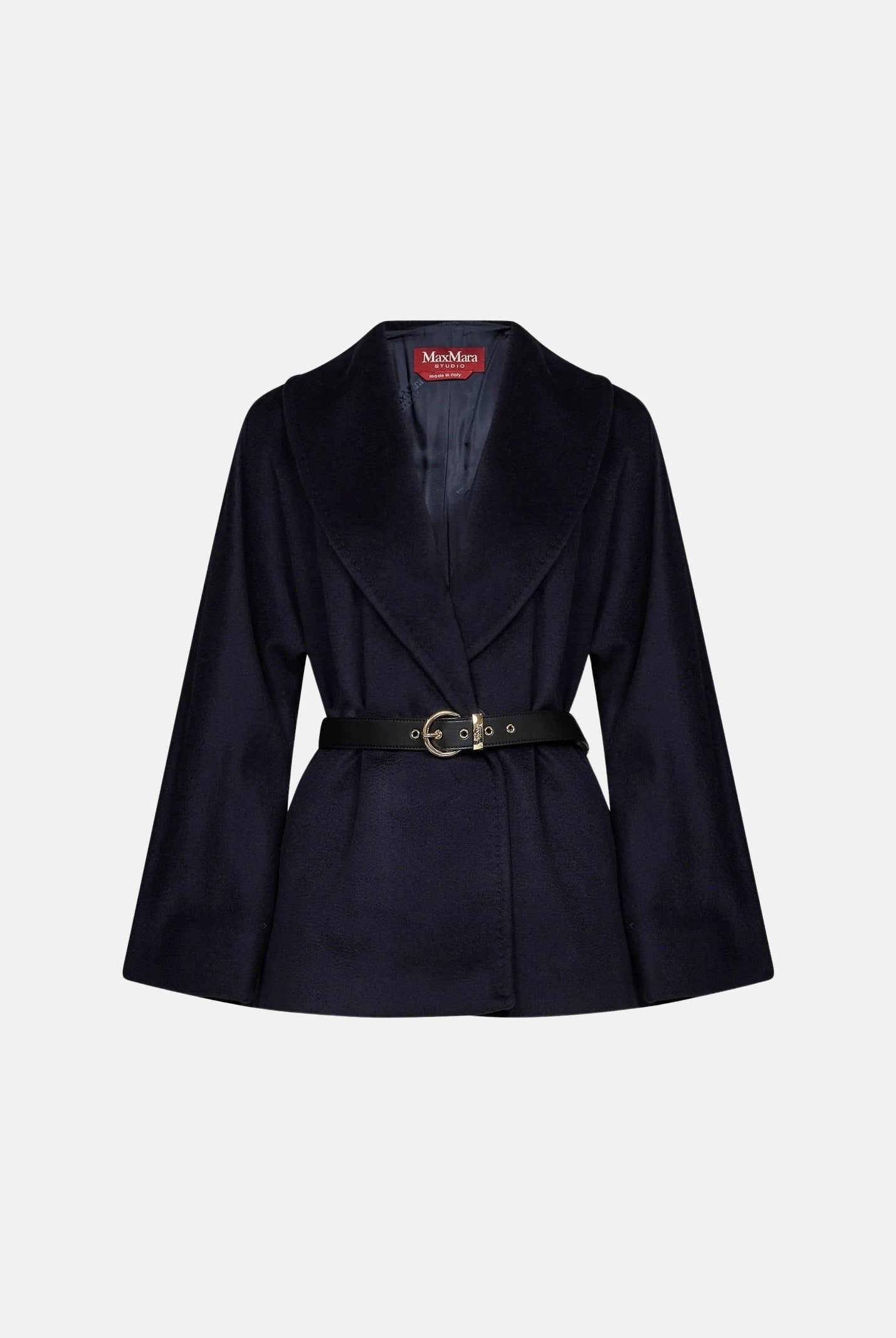 MAX MARA Cappotto MSTABISSI in pura lana blu, da donna con cintura in vita e linea femminile. 2626086081600 010 MAX MARA