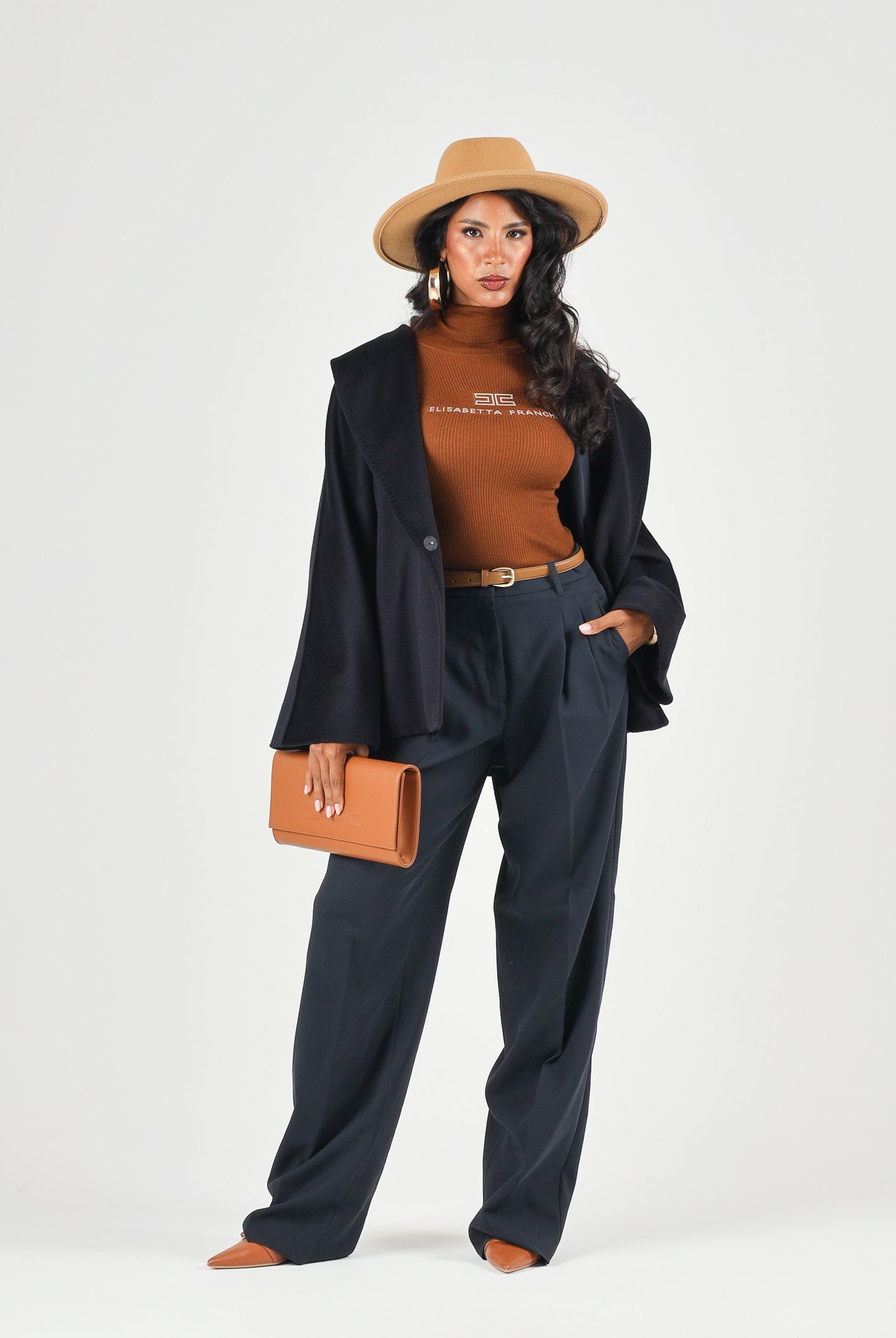 MAX MARA Cappotto MSTABISSI in pura lana blu, da donna con cintura in vita e linea femminile. 2626086081600 010 MAX MARA