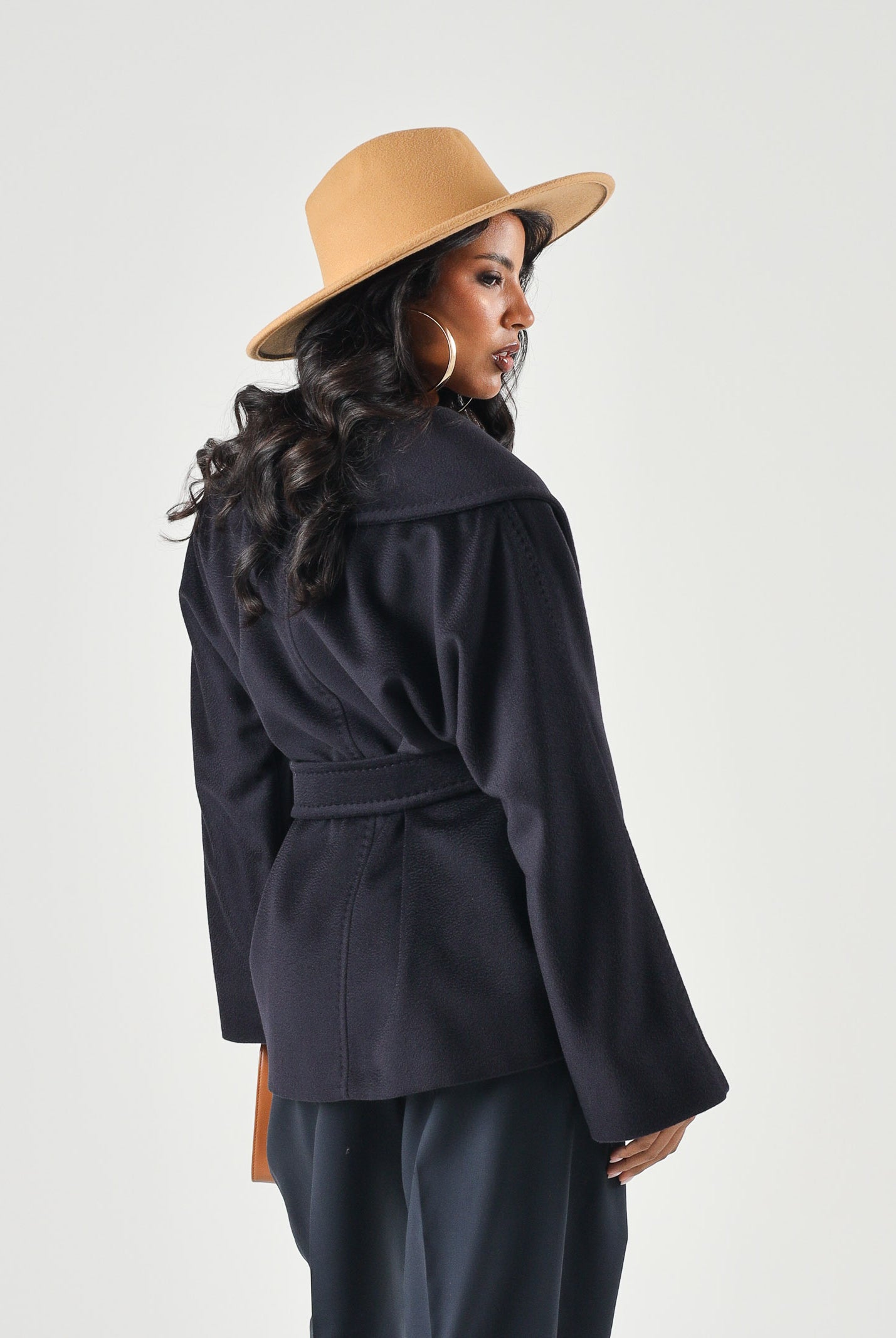 MAX MARA Cappotto MSTABISSI in pura lana blu, da donna con cintura in vita e linea femminile. 2626086081600 010 MAX MARA
