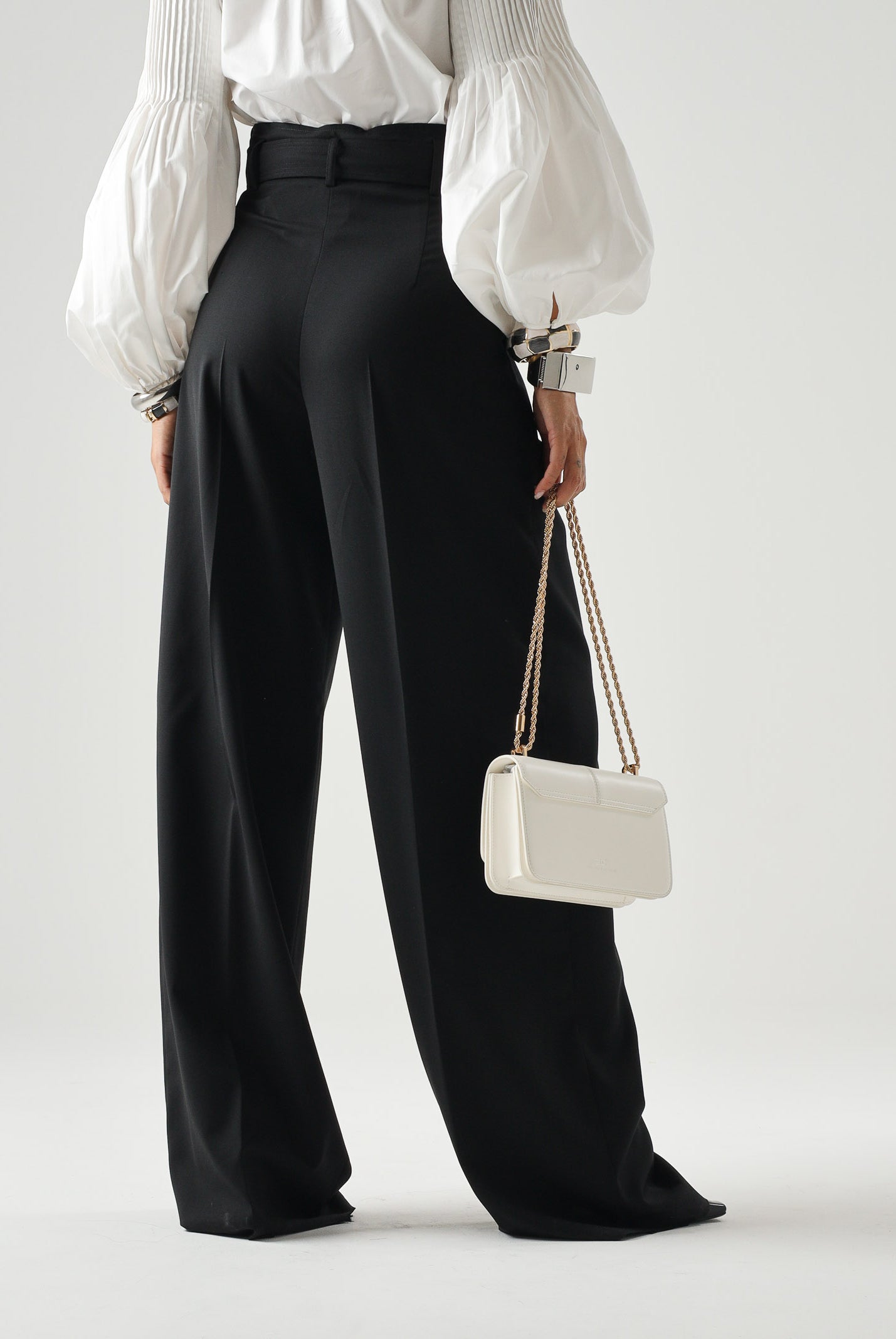 MAX MARA Studio pantalone a vita alta nero MSTSERIO da donna. 2626136021600 010 MAX MARA