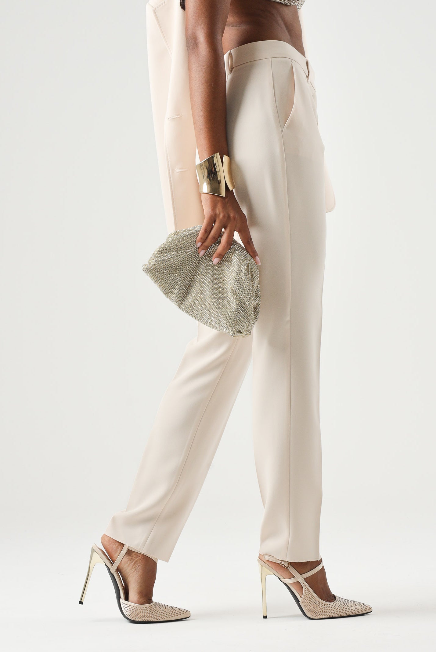 MAX MARA Pantaloni JERTA sartoriali naturale, colore basico beige, donna con piega frontale . 2626136035600 052 MAX MARA