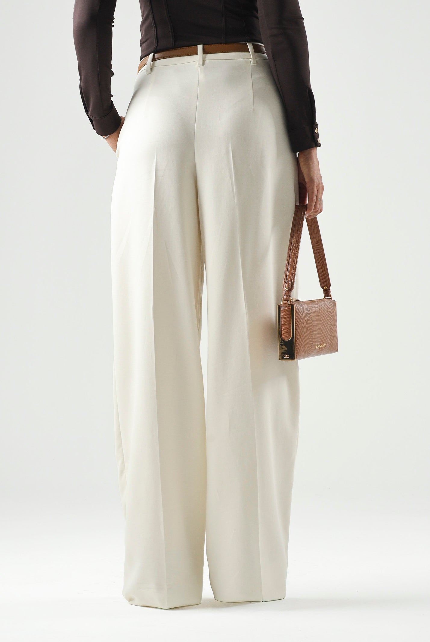 MAX MARA Pantalone MSTADUNCO bianco-avorio, da donna, chiusura con tasche alla francese<BR/> 2626136081600 011 MAX MARA