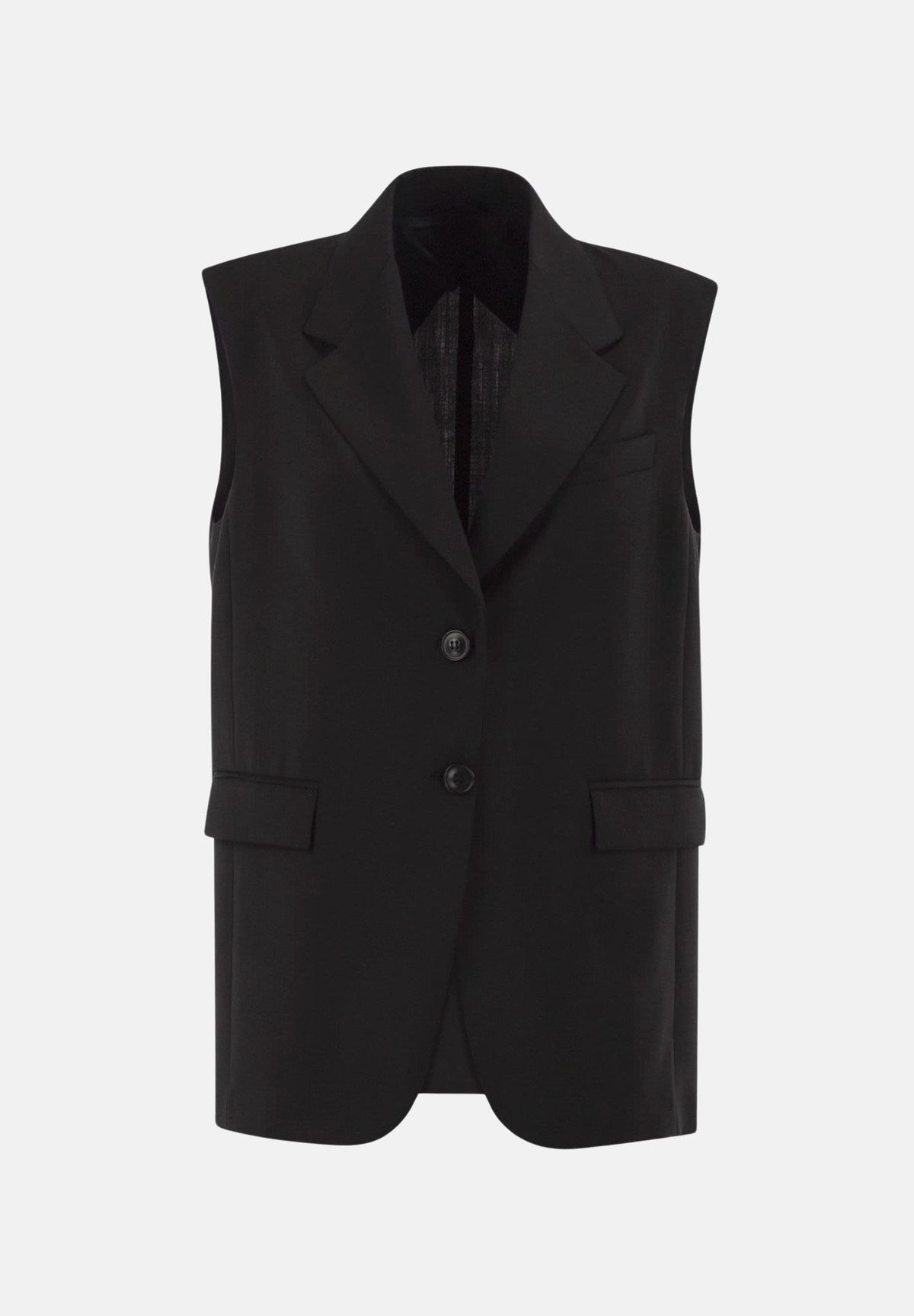 MAX MARA STUDIO Gilet nero da donna costruzione sartoriale. 2626286011600 010 MAX MARA STUDIO