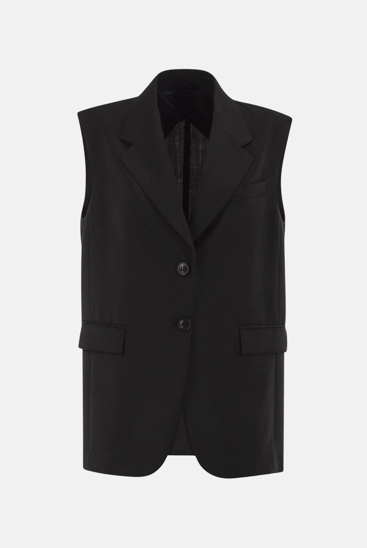 MAX MARA STUDIO Gilet nero da donna costruzione sartoriale. 2626286011600 010 MAX MARA STUDIO