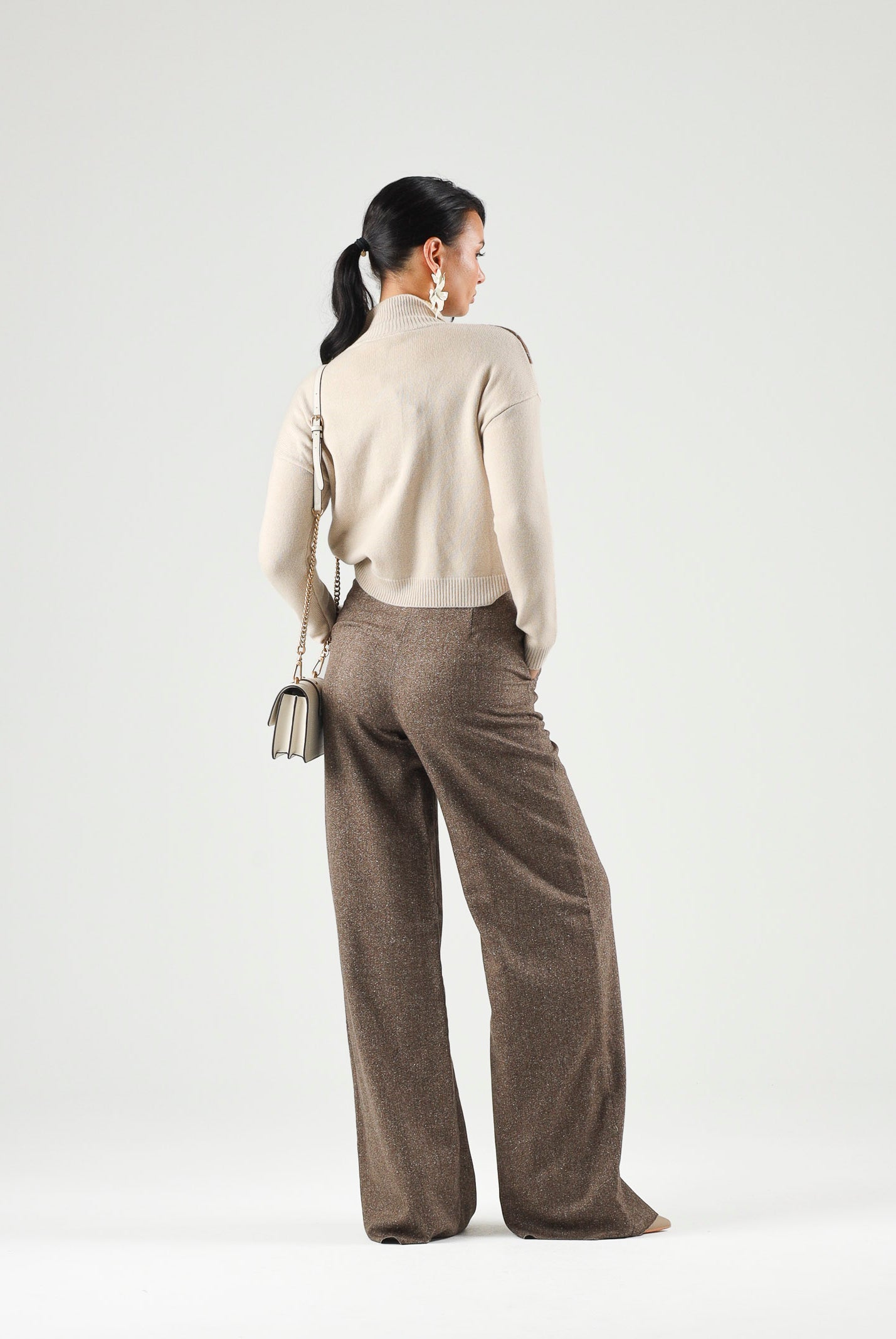 MAX MARA Cardigan MSTPACCHE Ecru-beige da donna con motivo a rombi jacquard. 2626346052600 001 MAX MARA