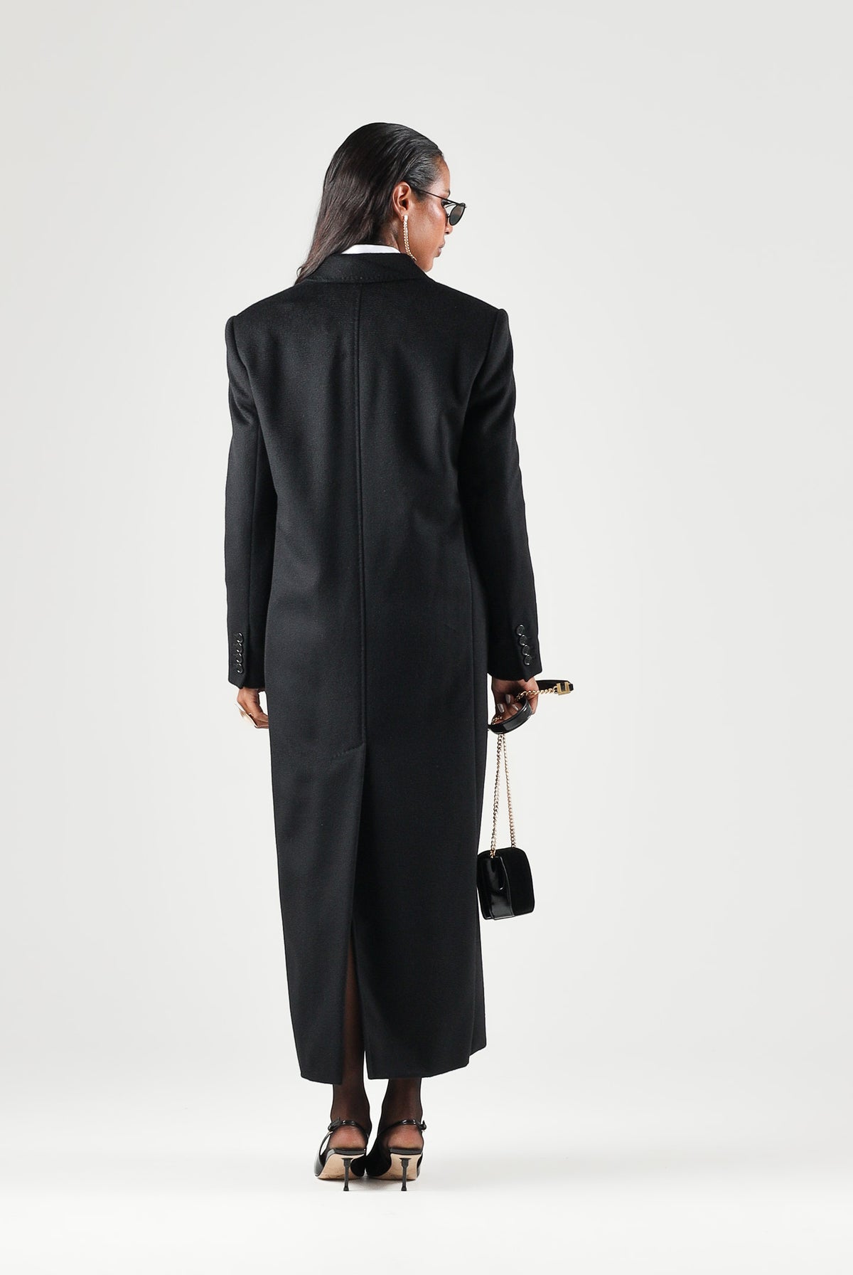 MAX MARA Cappotto MSTEFFIGE nero da donna con costruzione doppiopetto 2626016012600 013 MAX MARA STUDIO